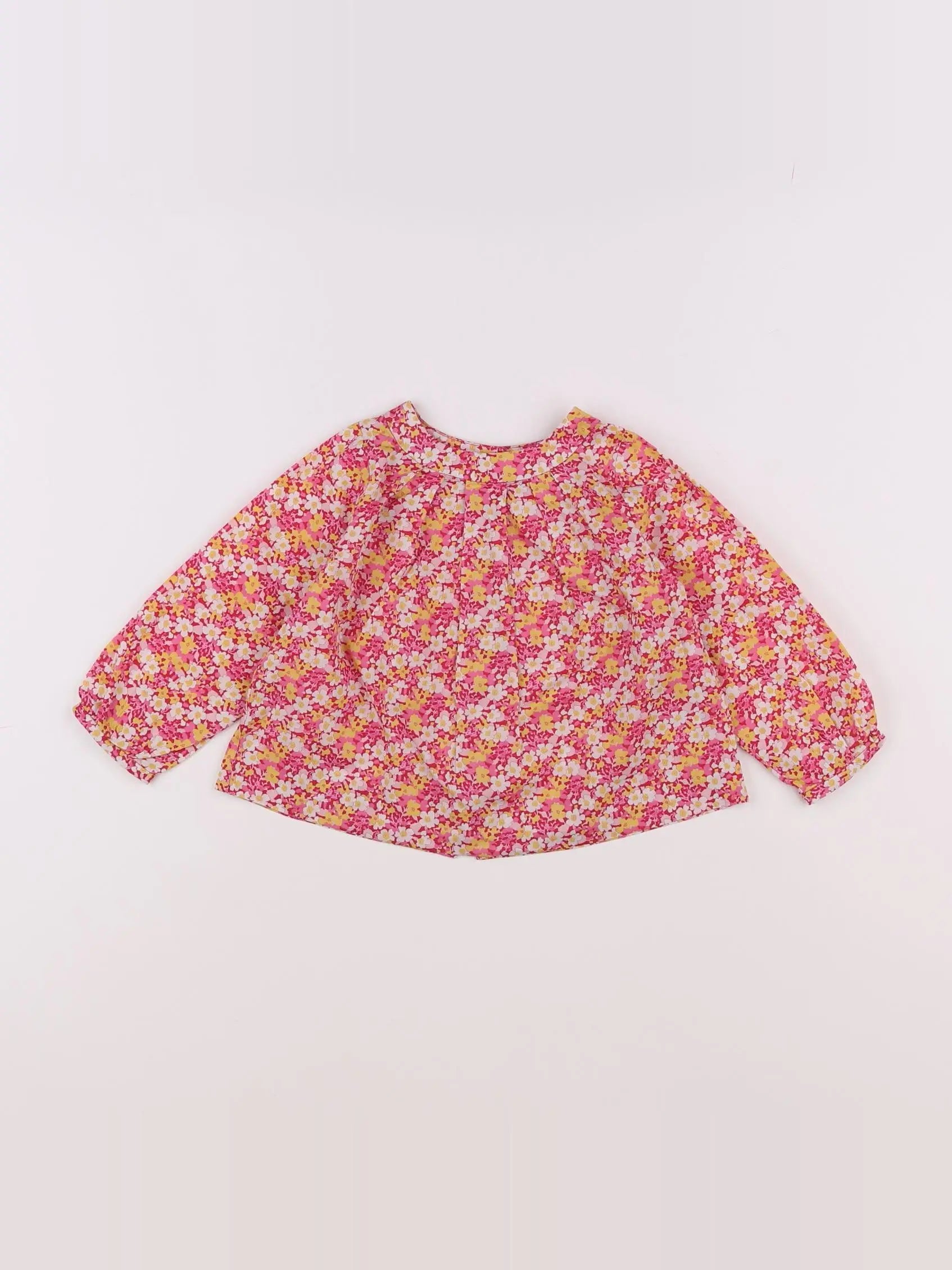 Jacadi - blouse rose, jaune - 12 mois