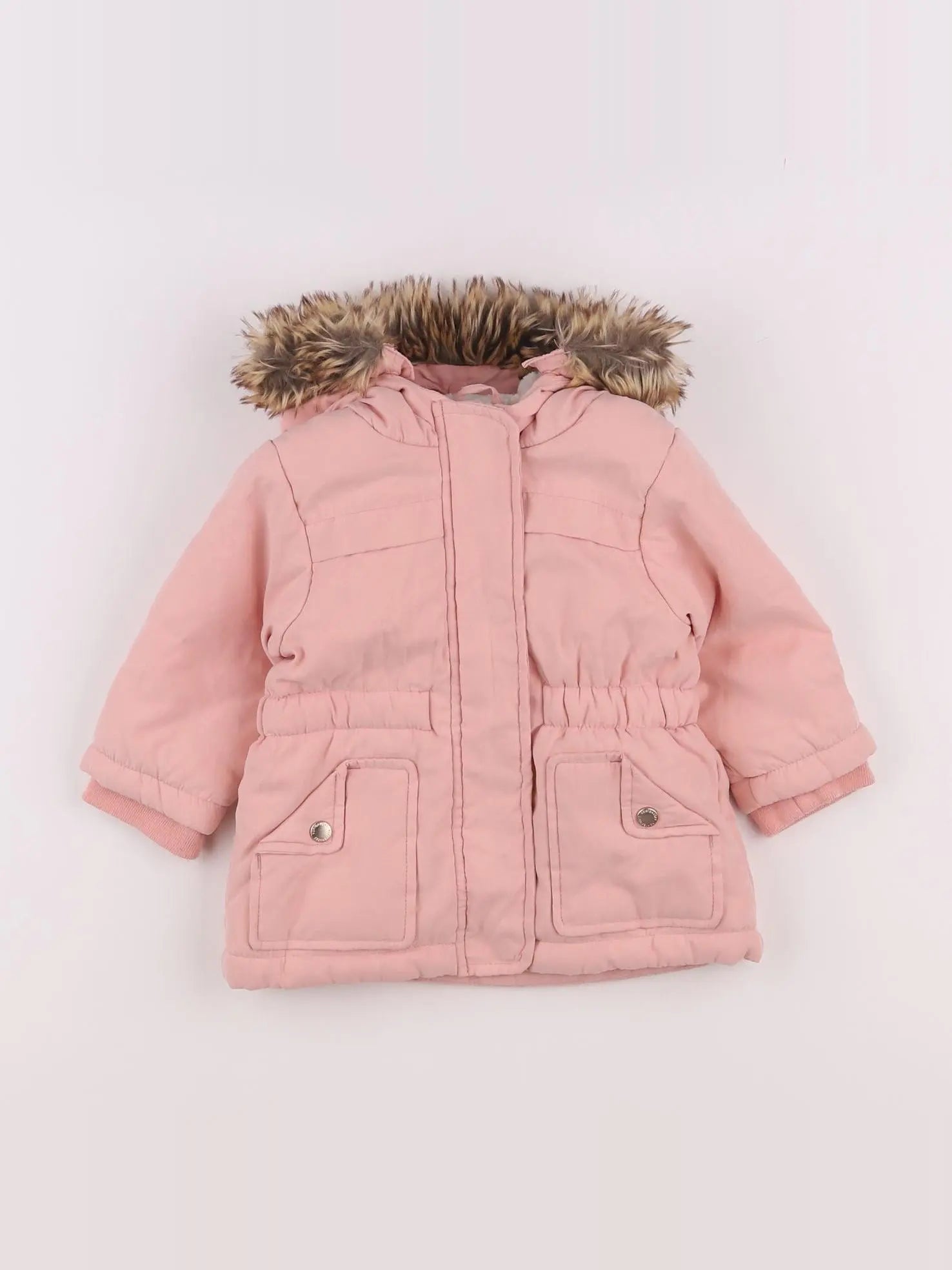 Vertbaudet - manteau rose - 9 mois