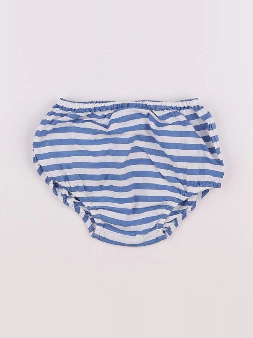 Jacadi - bloomer blanc, bleu - 6 mois