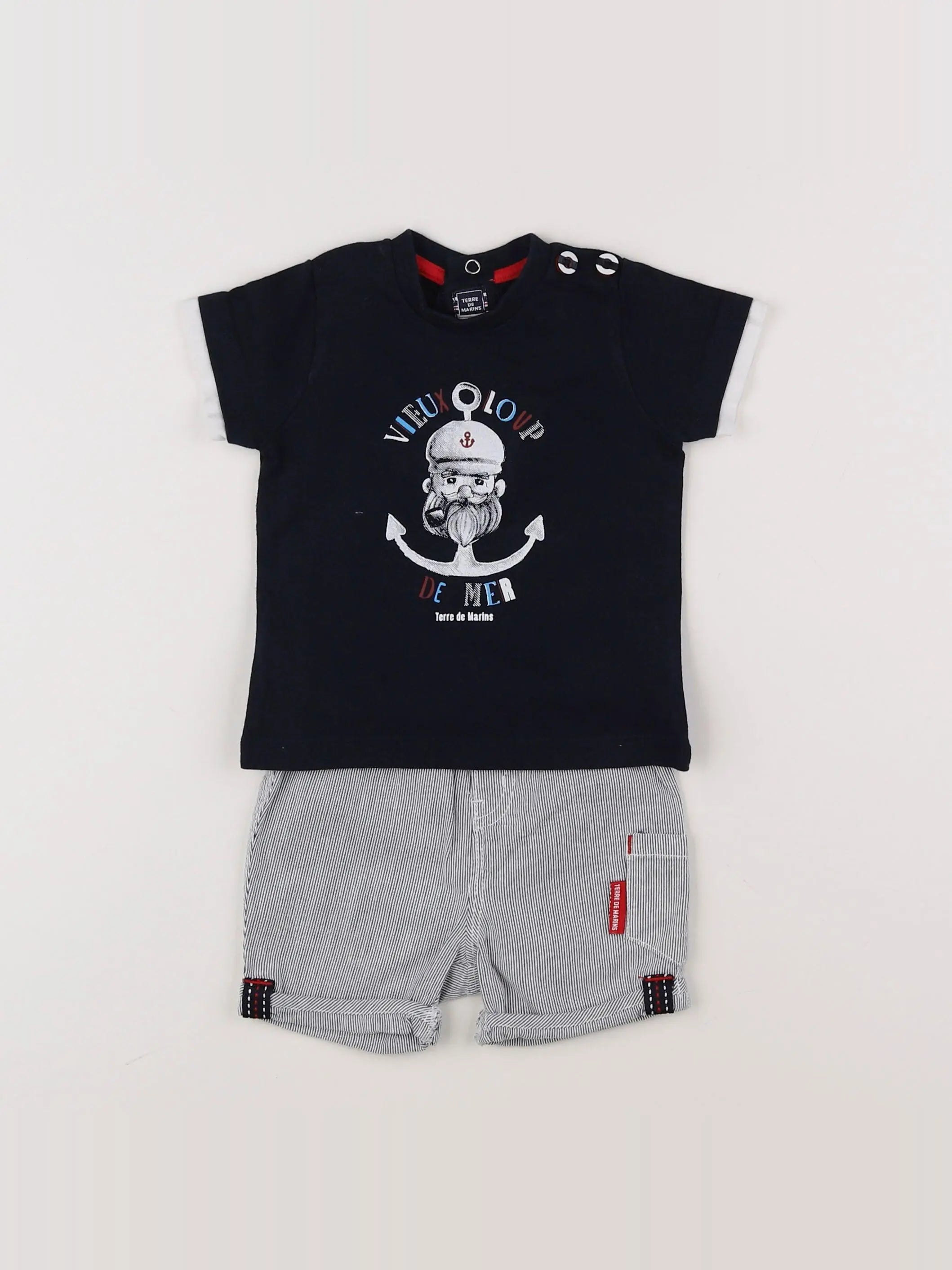 Terre de marins - ensemble bleu - 6 mois