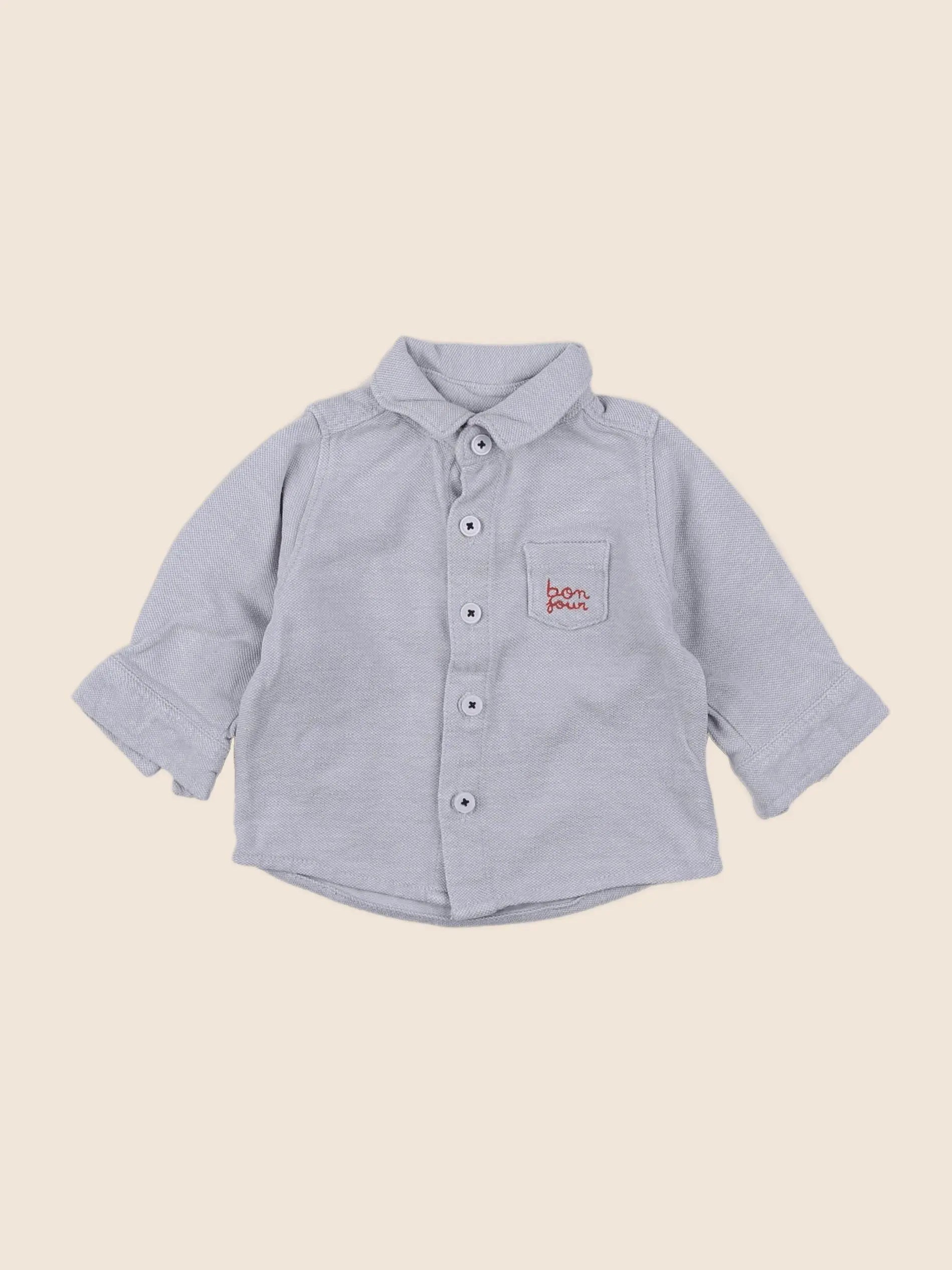 Tape à l'oeil - chemise bleu - 3 mois
