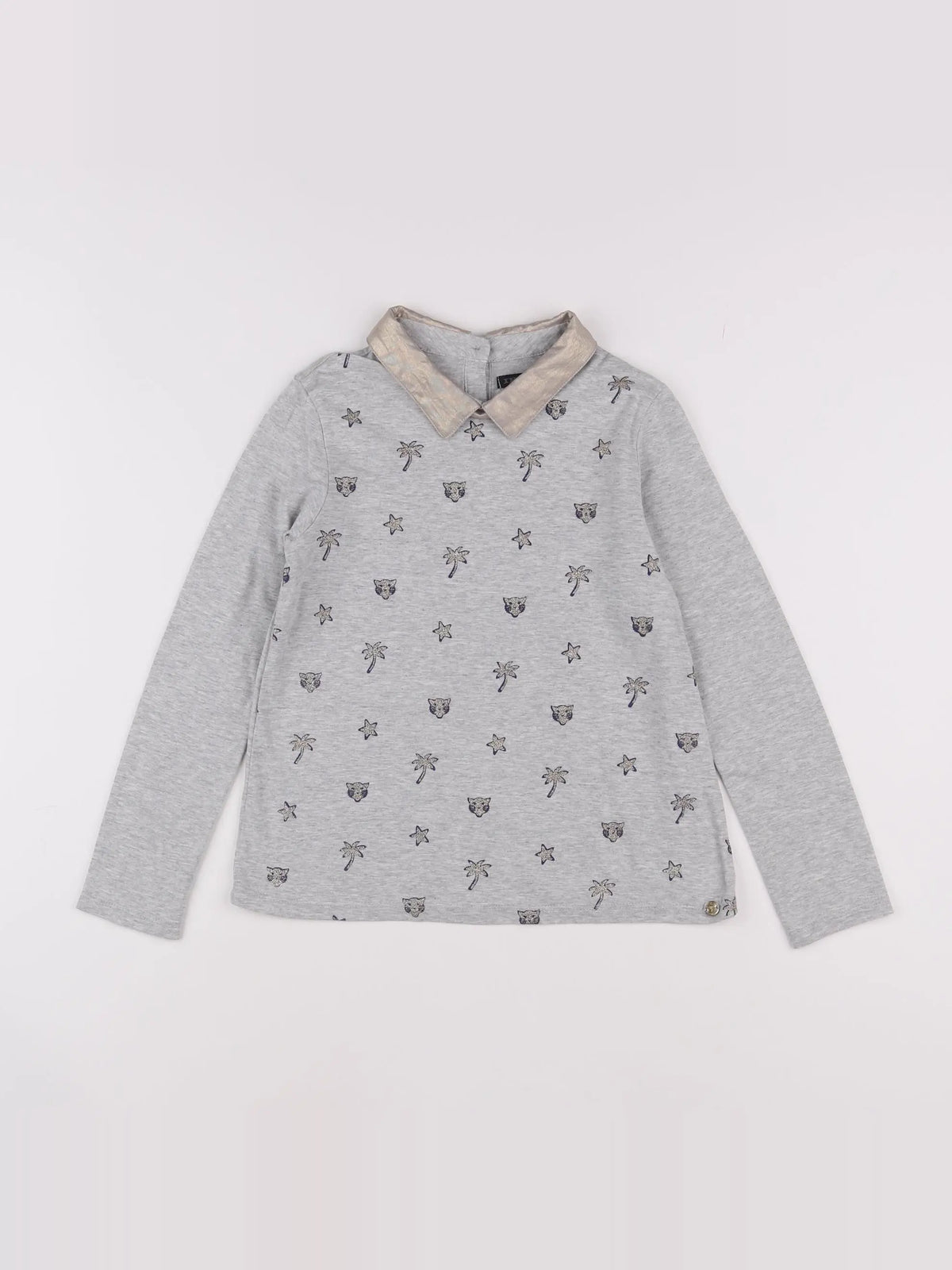 IKKS - tee-shirt gris - 8 ans