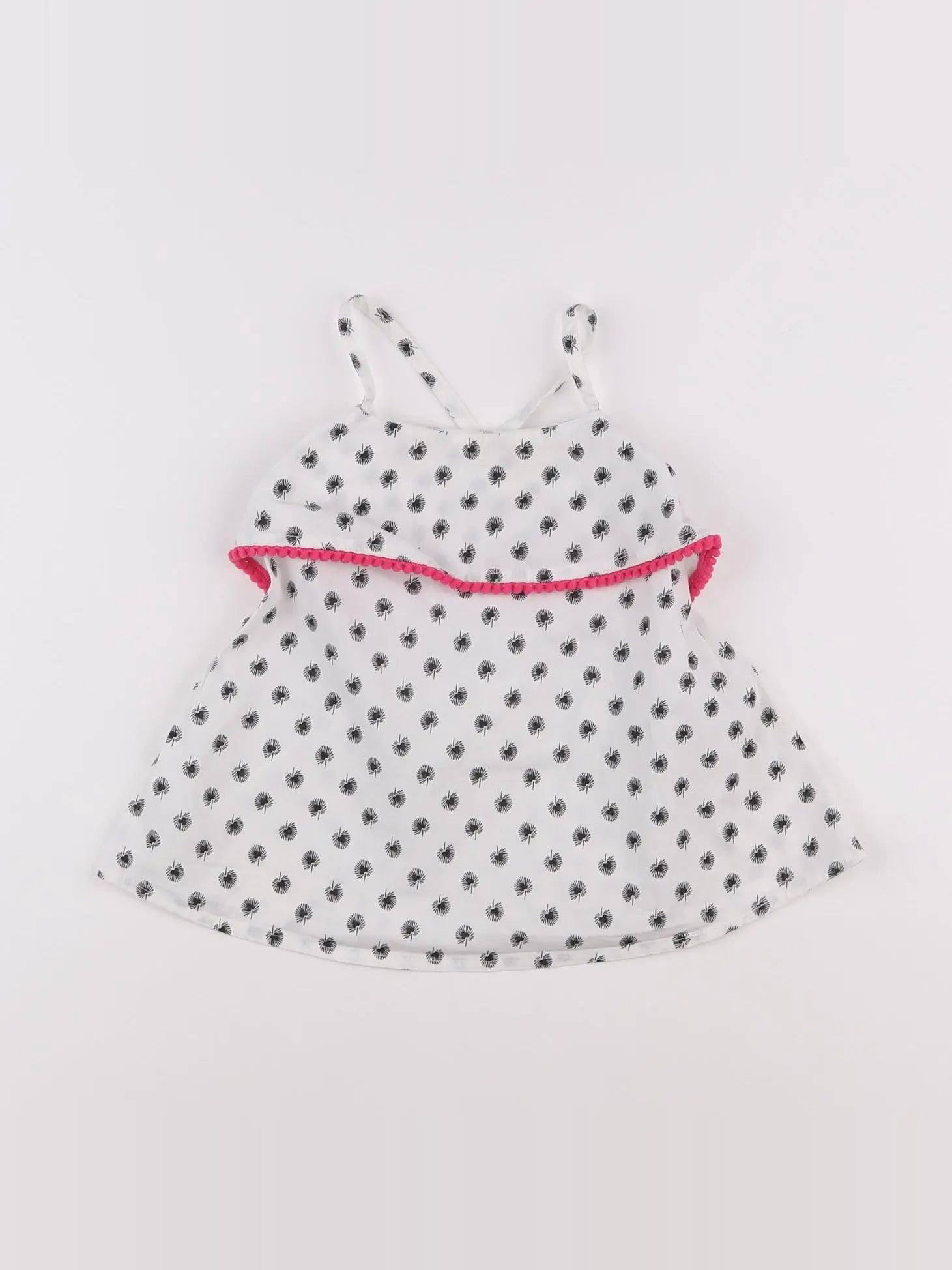 La Redoute - blouse blanc, noir - 4 ans