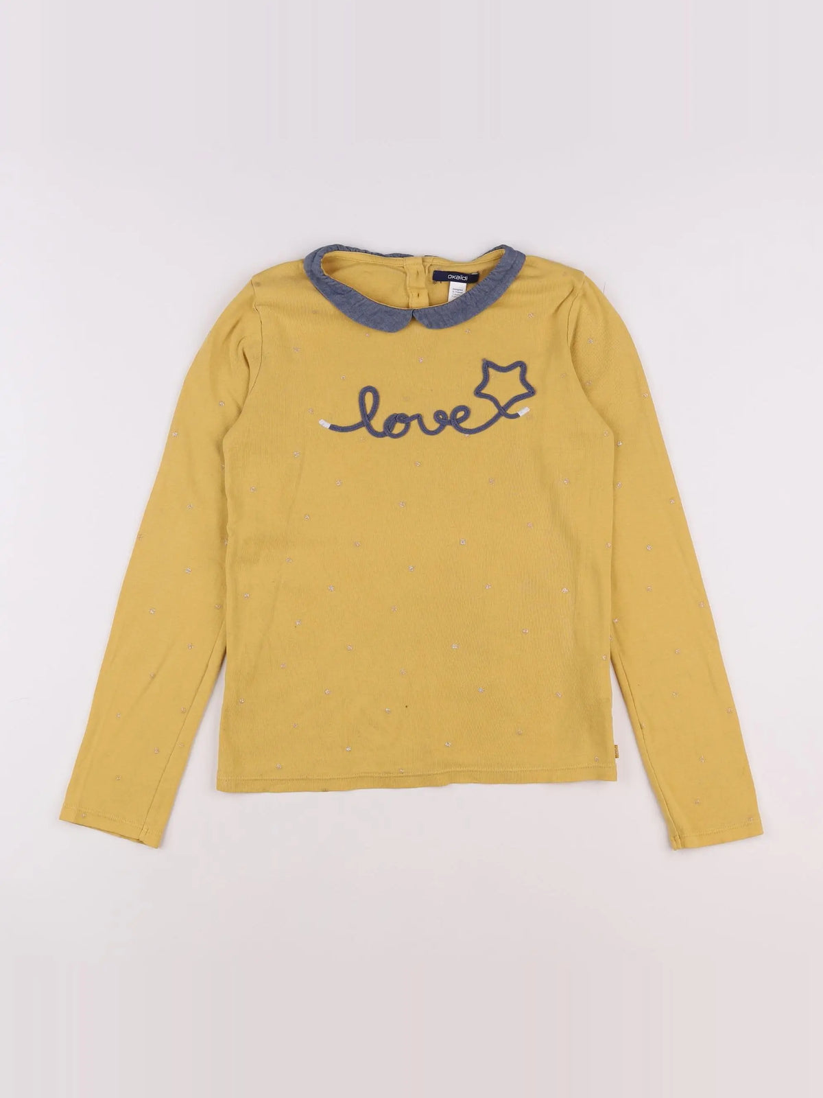 Okaidi - tee-shirt jaune, gris - 12 ans