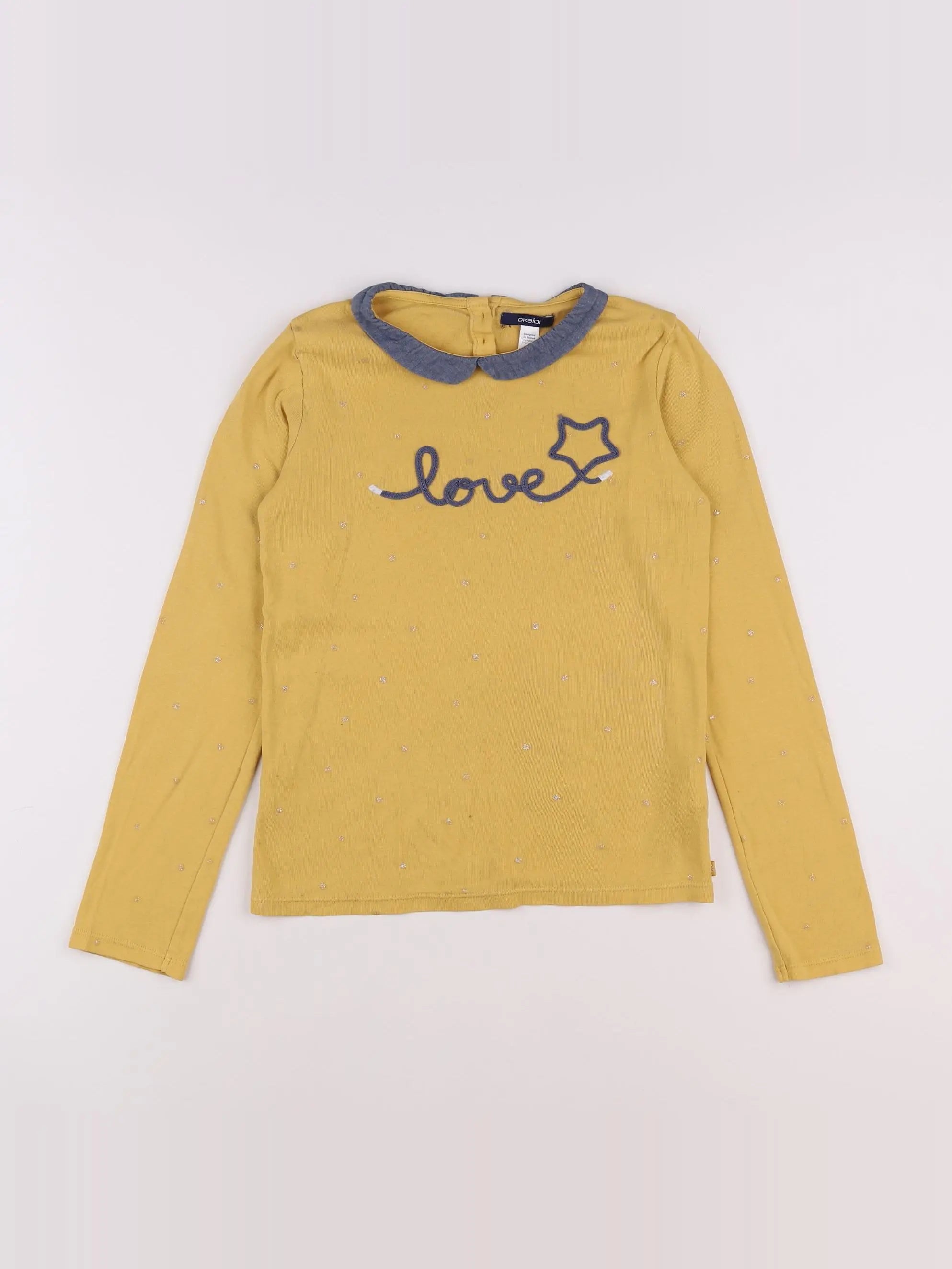 Okaidi - tee-shirt jaune, gris - 12 ans