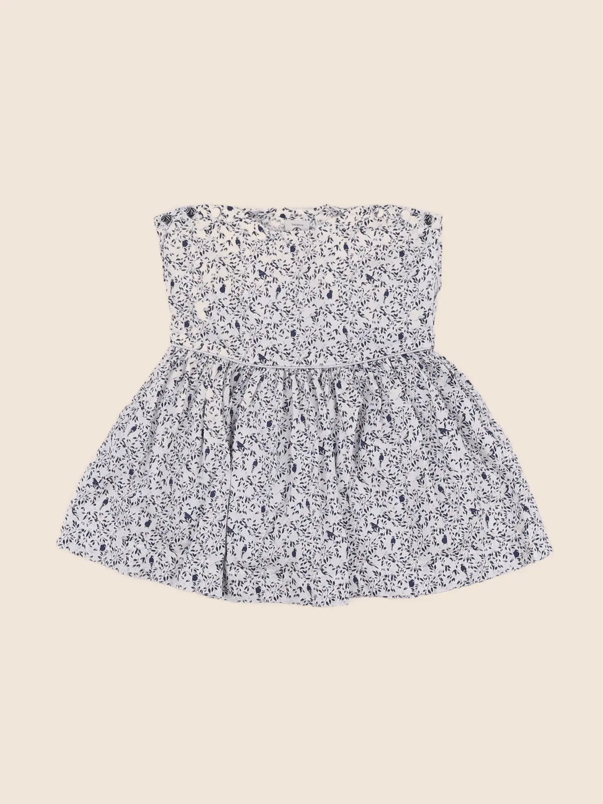 Petit Bateau - robe bleu - 3 mois