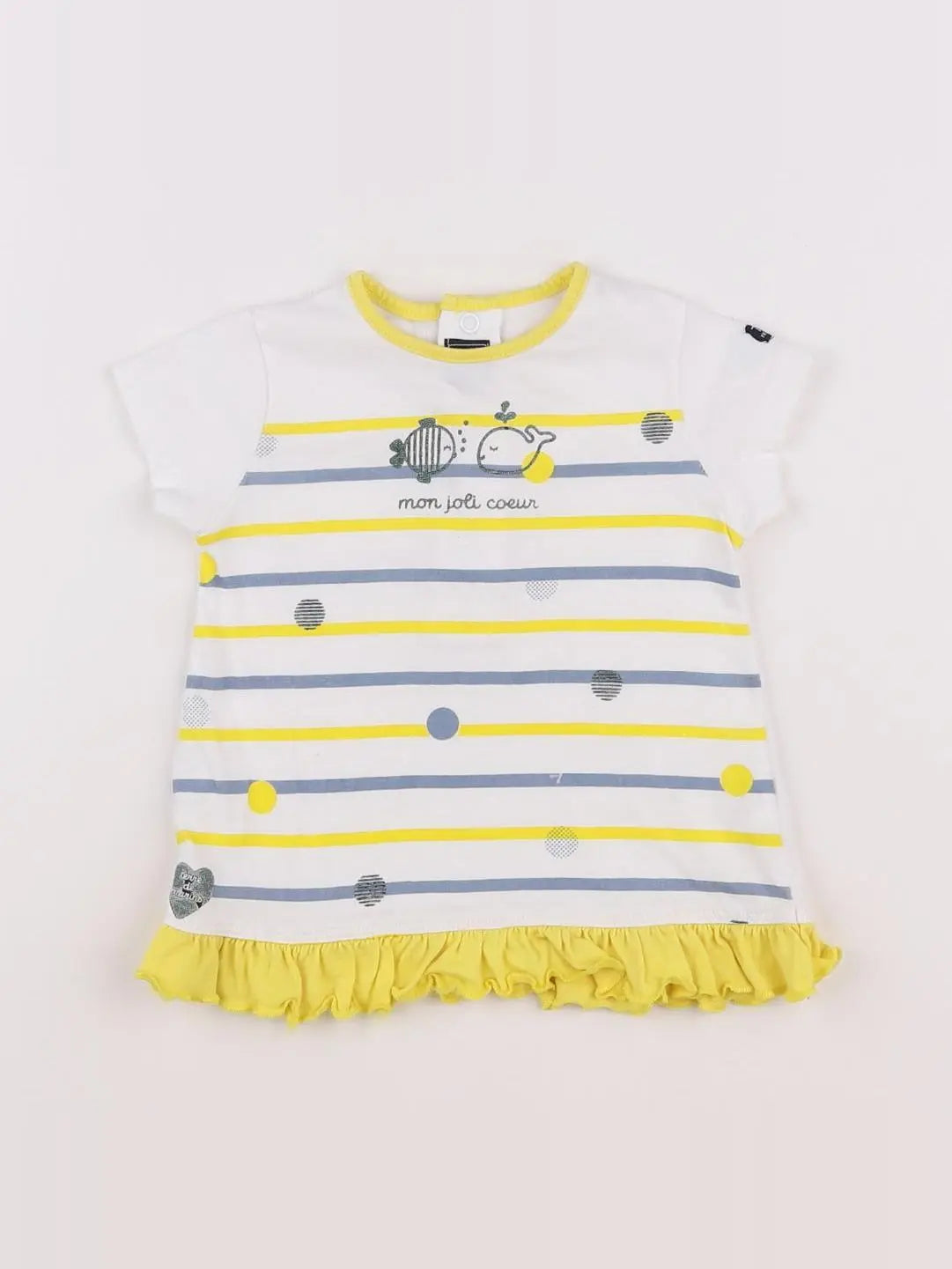 Terre de marins - robe blanc, bleu - 6 mois