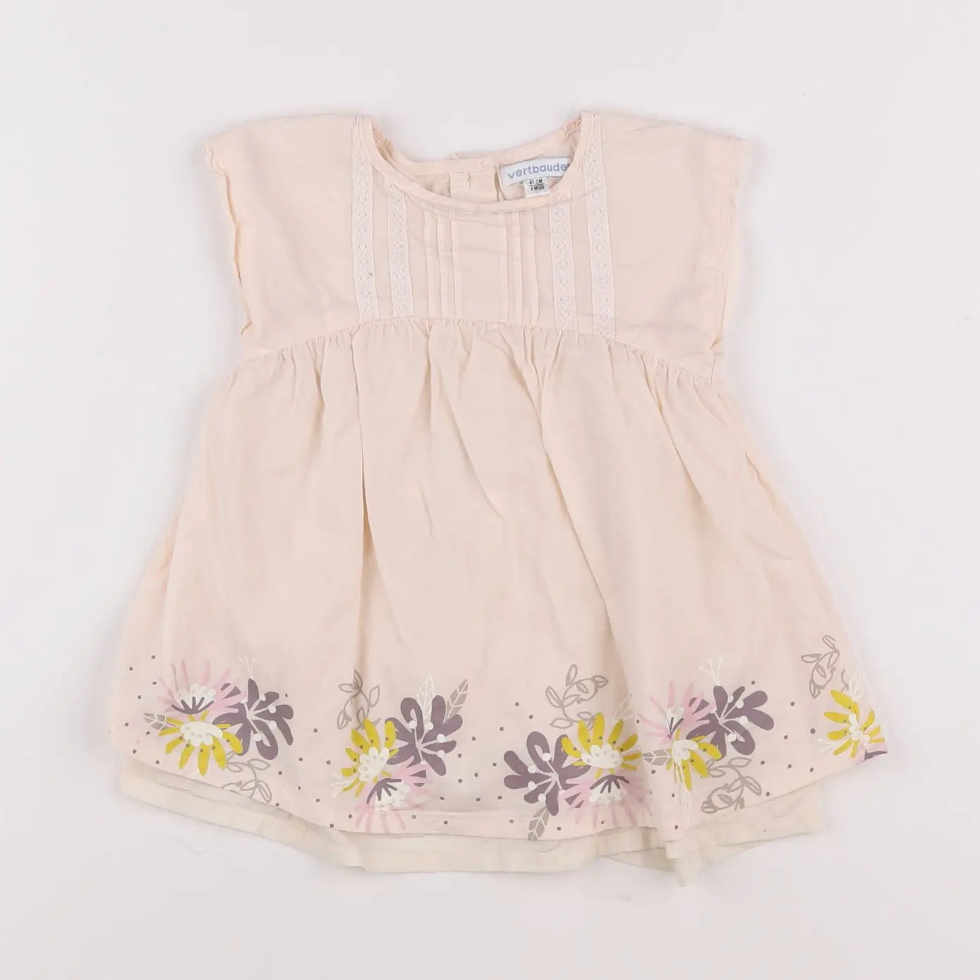 Vertbaudet - robe rose - 6 mois