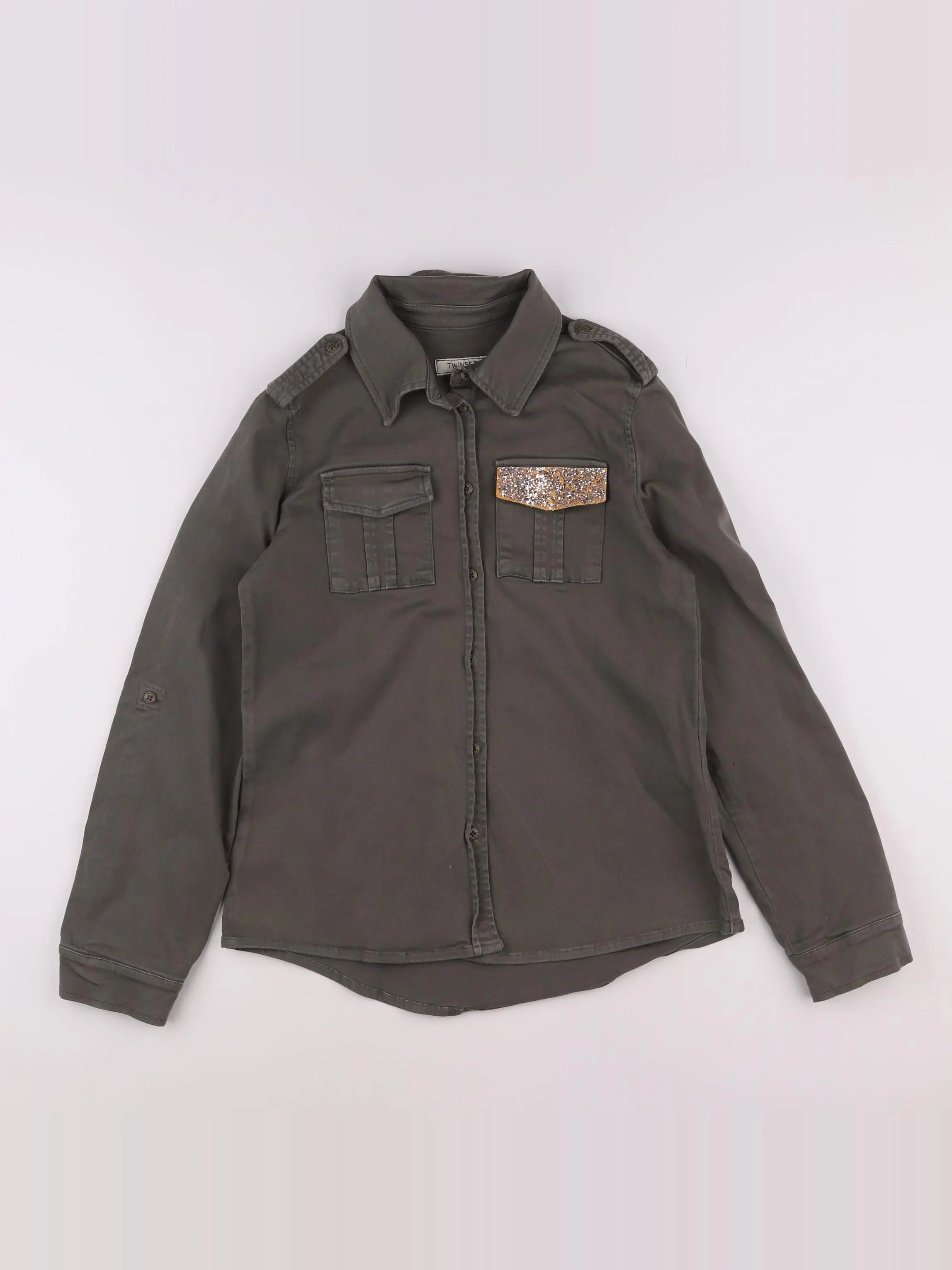 Twinset - veste vert, argent - 14 ans