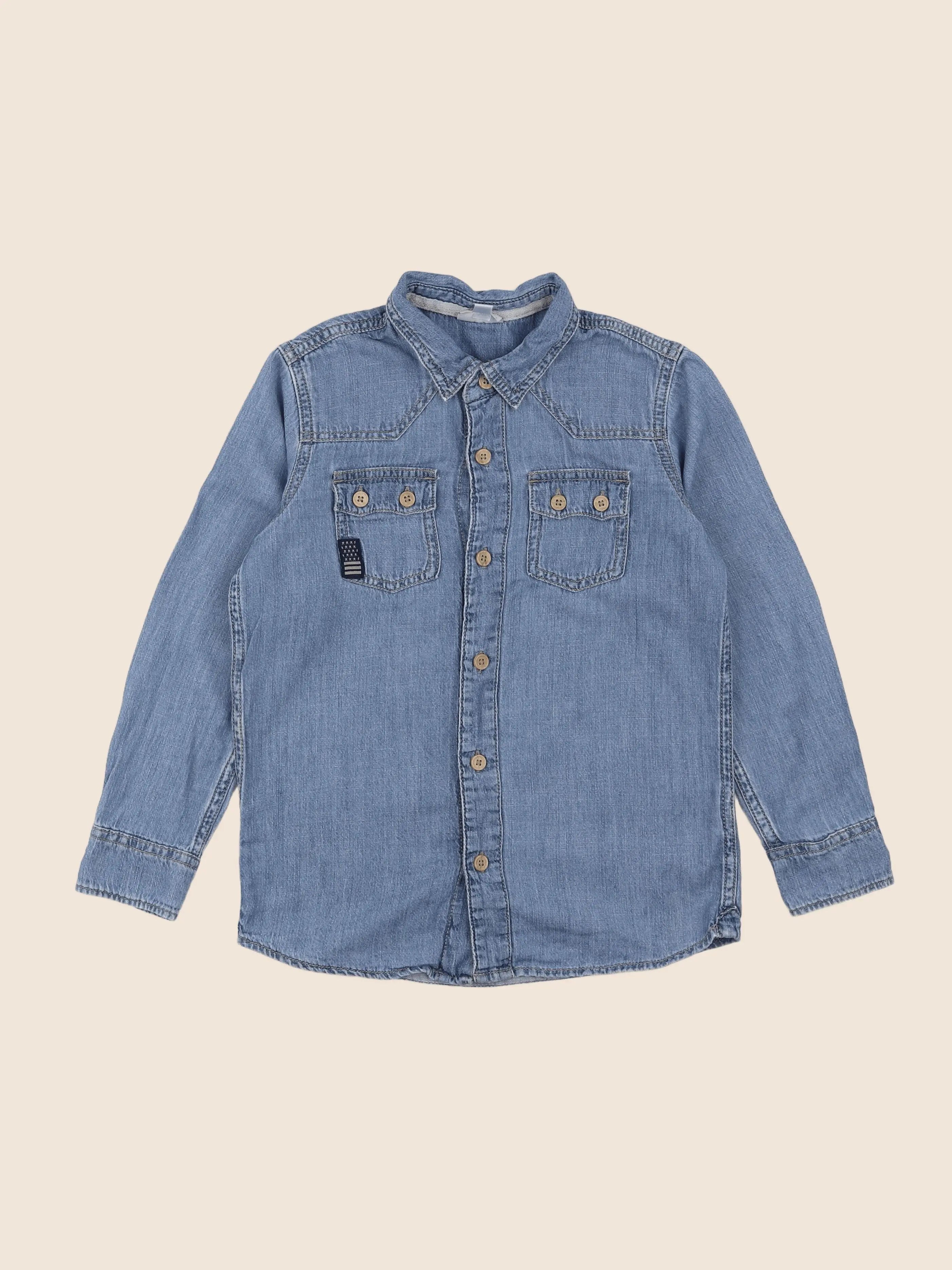 Vertbaudet - chemise bleu - 8 ans