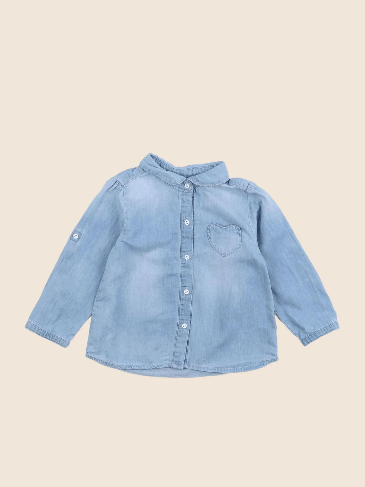 Vertbaudet - chemise bleu - 18 mois