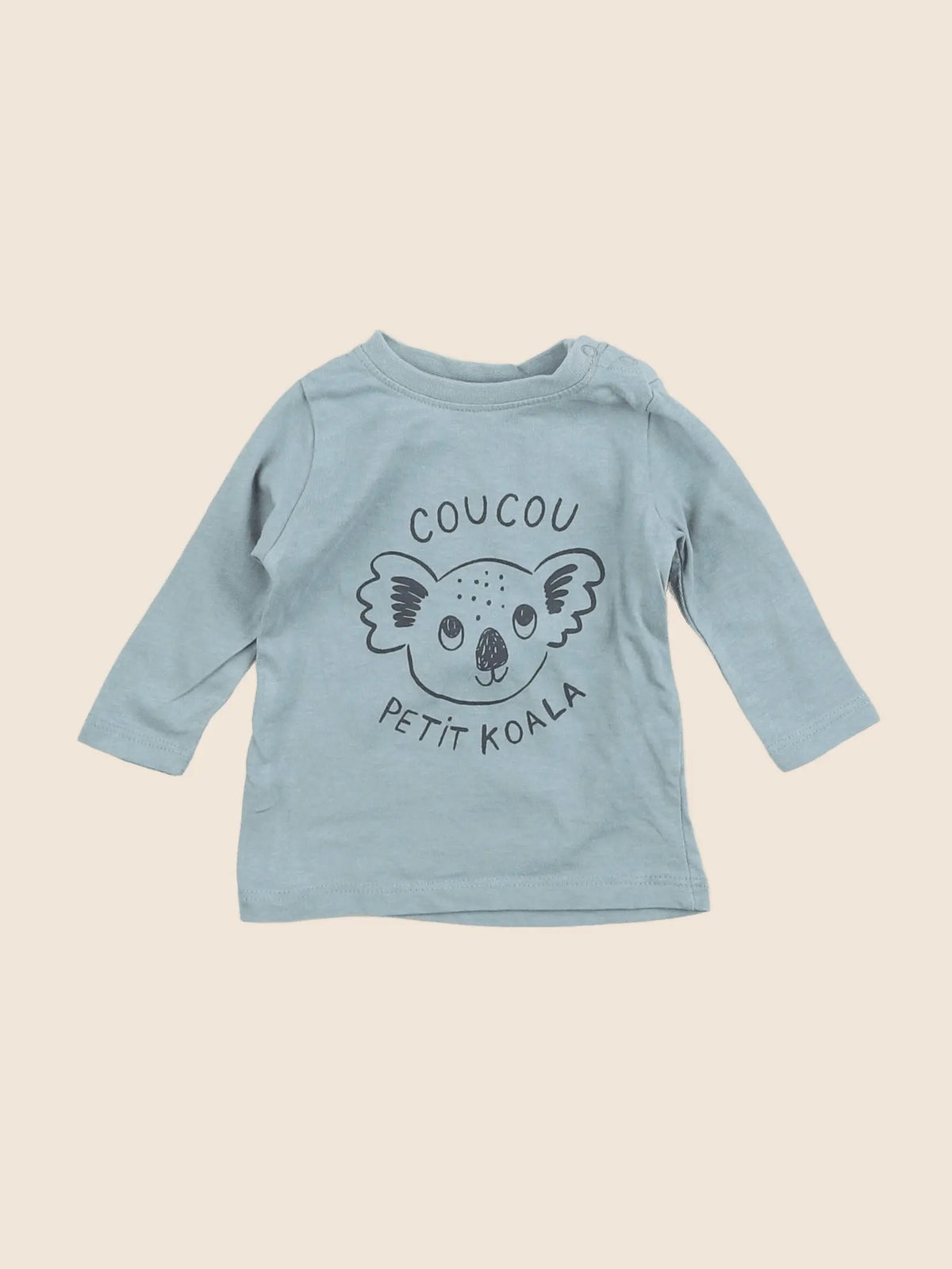 Vertbaudet - tee-shirt bleu - 3 mois