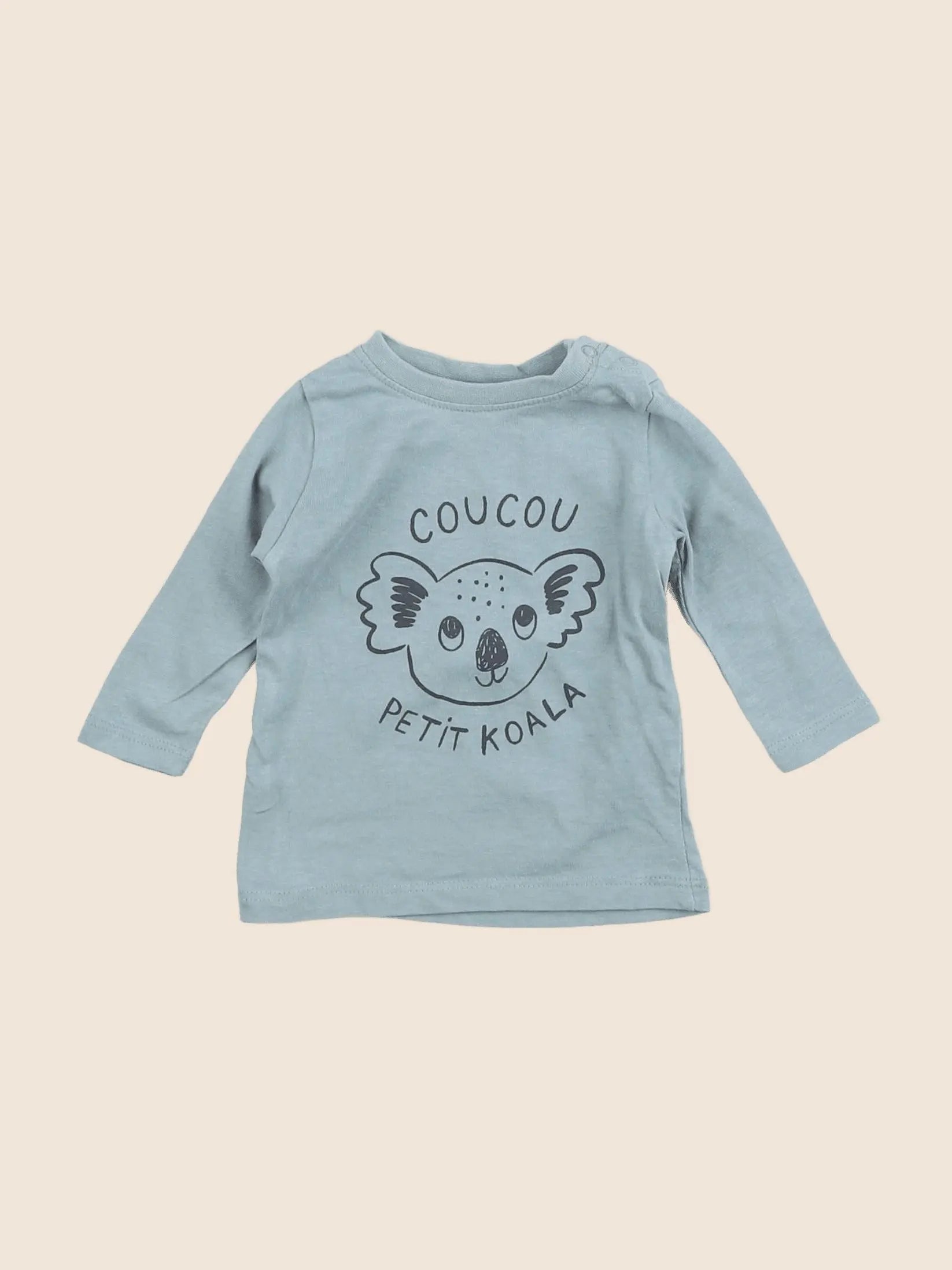 Vertbaudet - tee-shirt bleu - 3 mois
