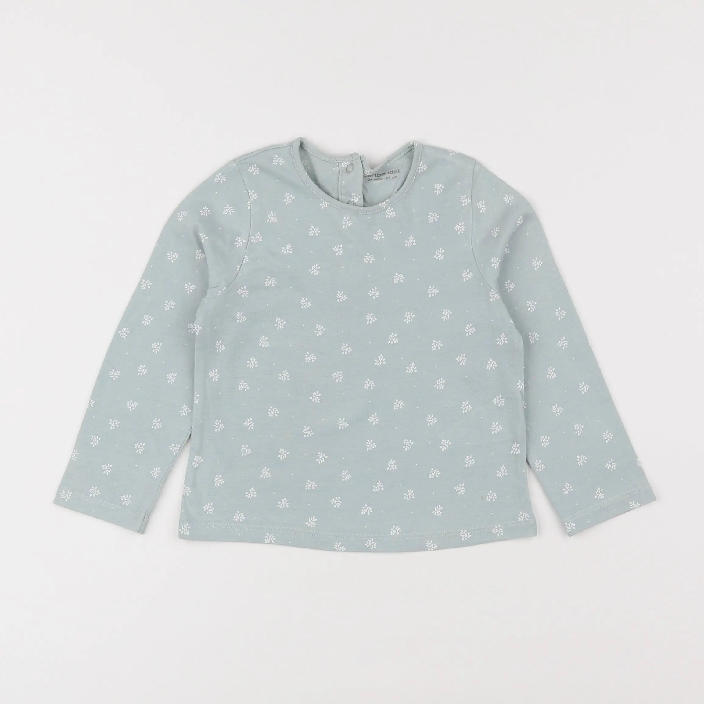 Vertbaudet - tee-shirt bleu - 2 ans