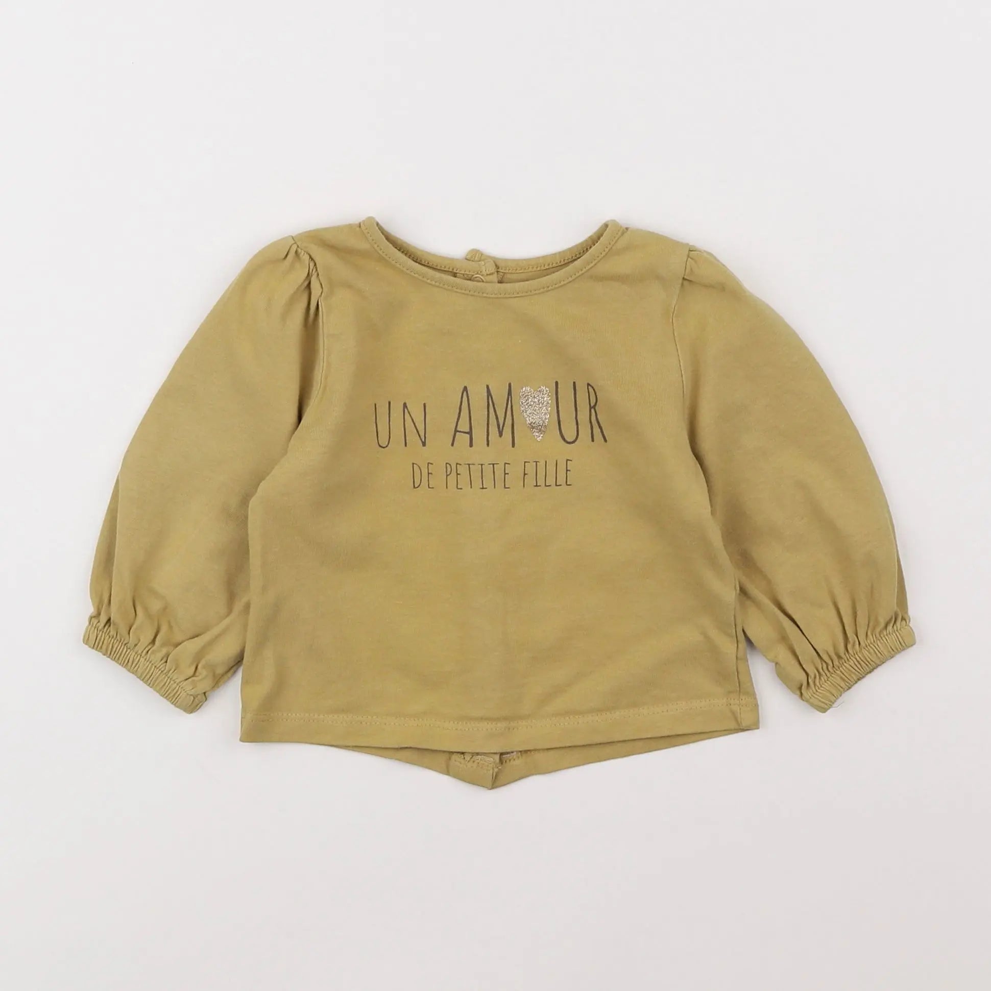 Vertbaudet - tee-shirt jaune - 6 mois