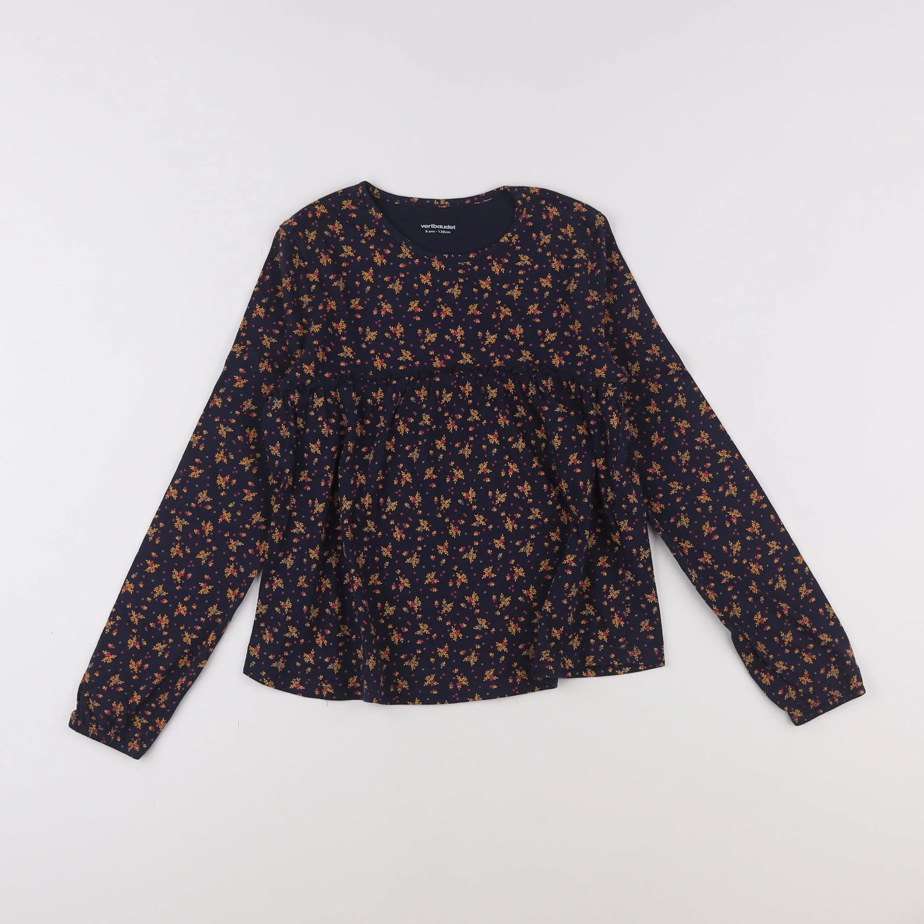 Vertbaudet - tee-shirt bleu - 8 ans