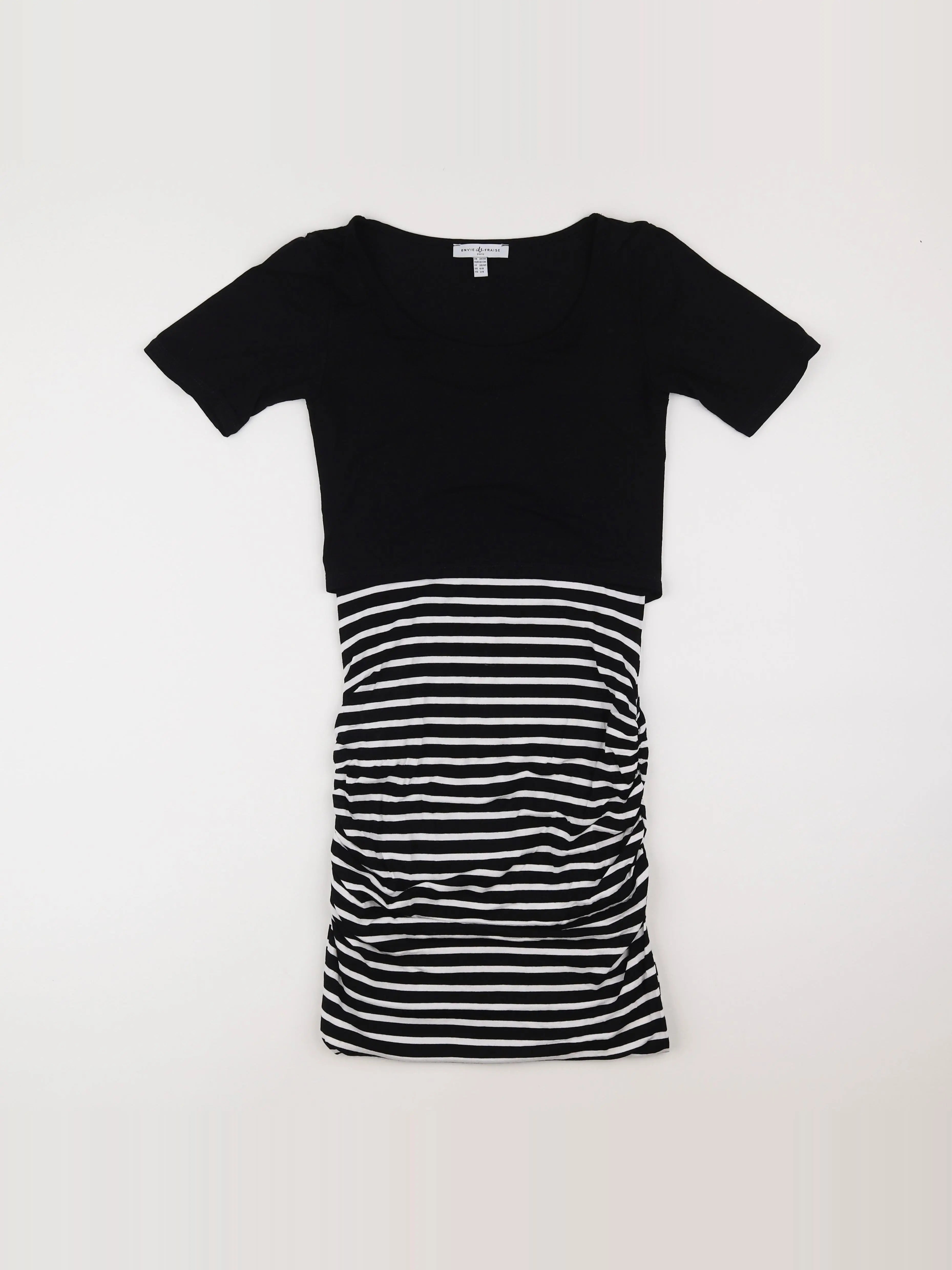 Envie de fraise - robe allaitement, grossesse noir - 34 à 36