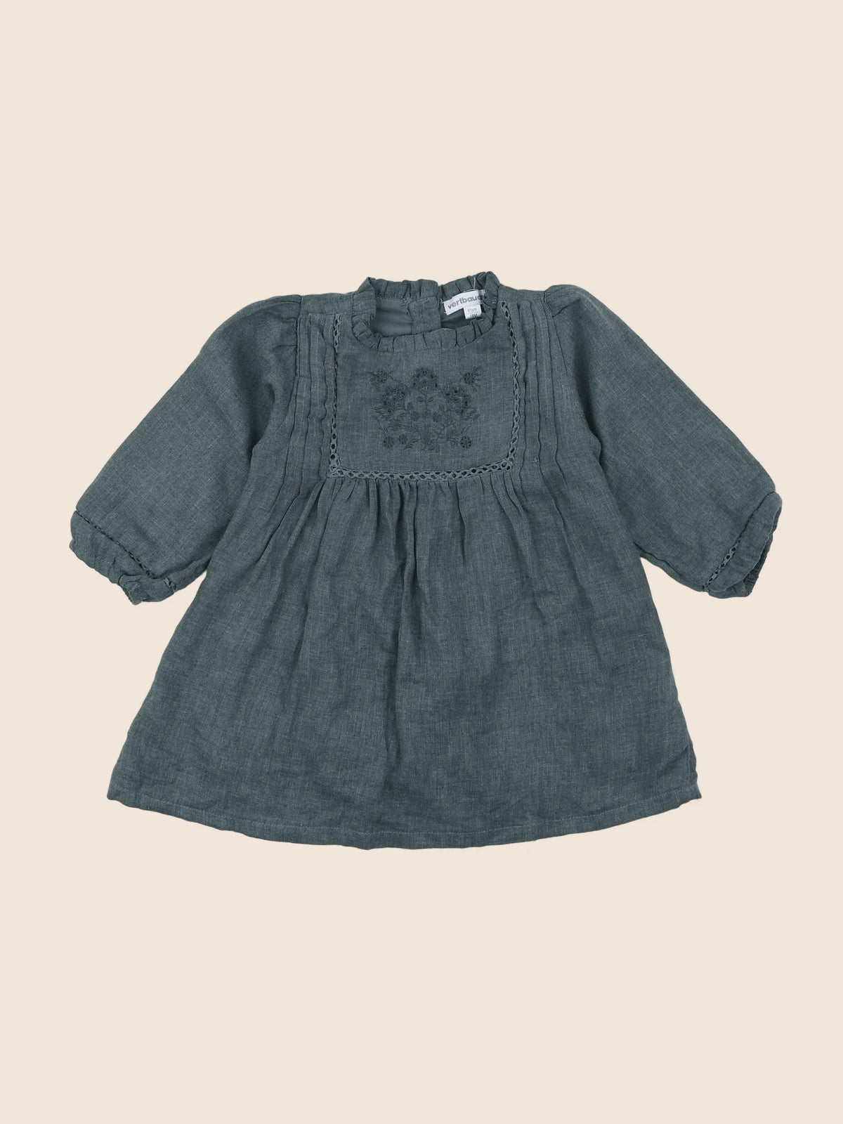 Vertbaudet - robe vert - 18 mois