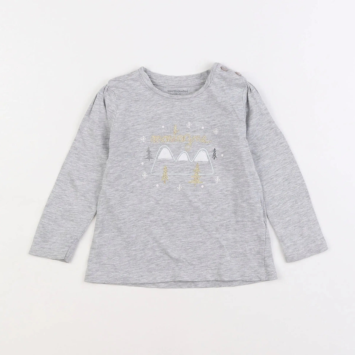 Vertbaudet - tee-shirt gris - 12 mois