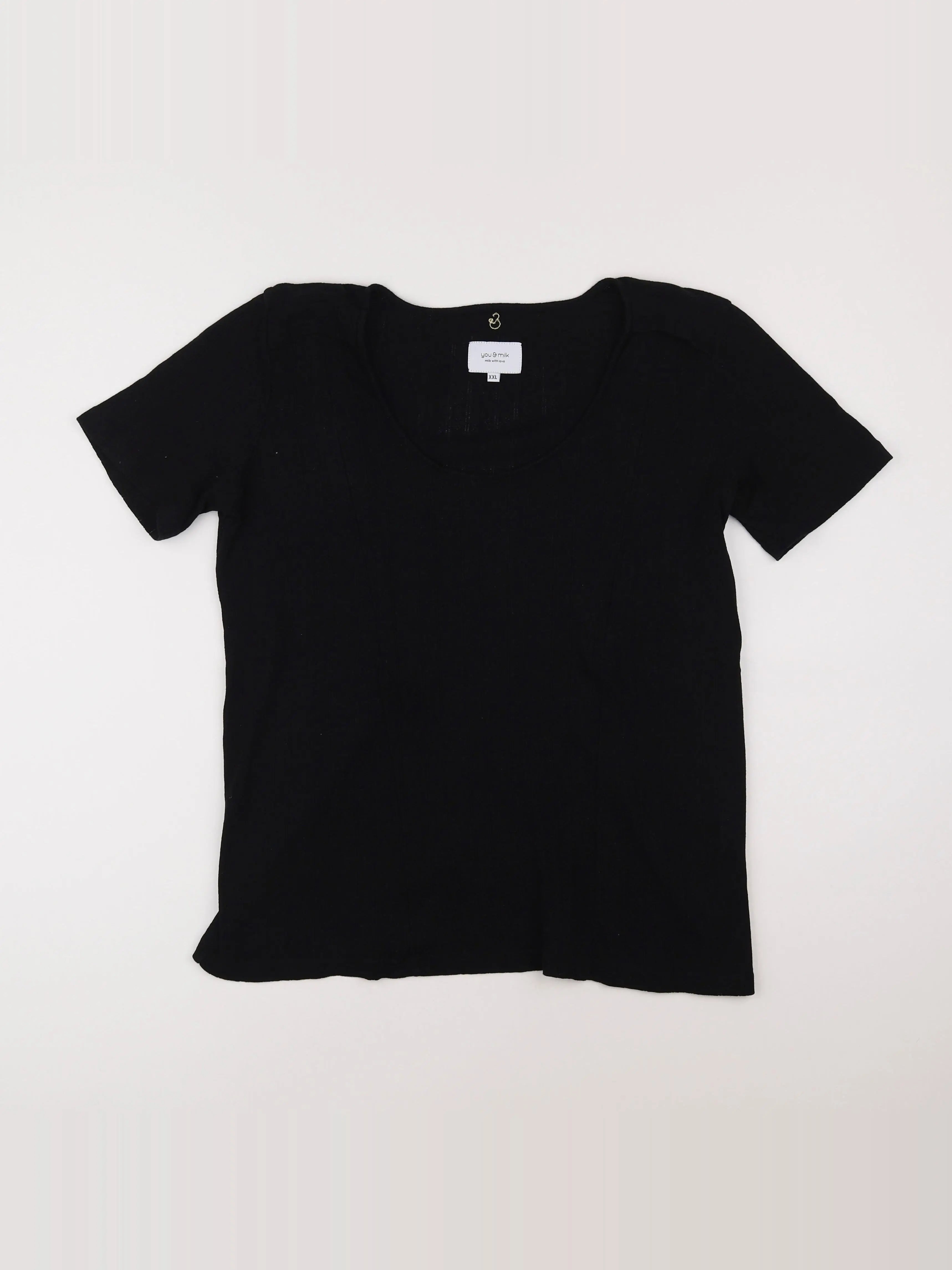 You and milk - tee-shirt grossesse noir - 46