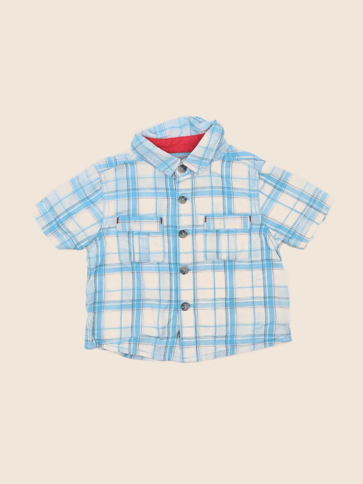 Vertbaudet - chemise bleu - 3 mois