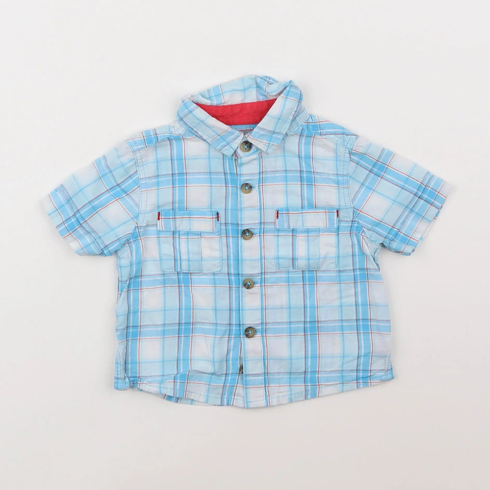 Vertbaudet - chemise bleu - 3 mois