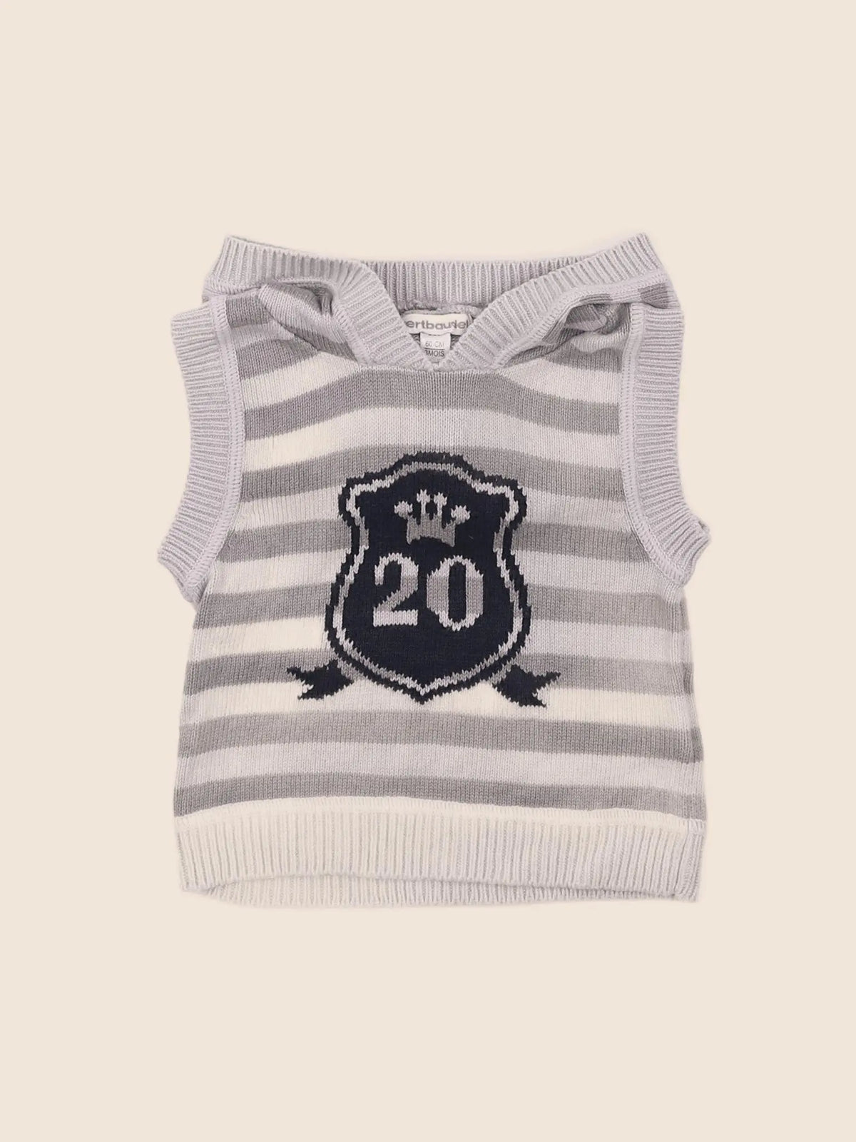 Vertbaudet - pull gris - 3 mois