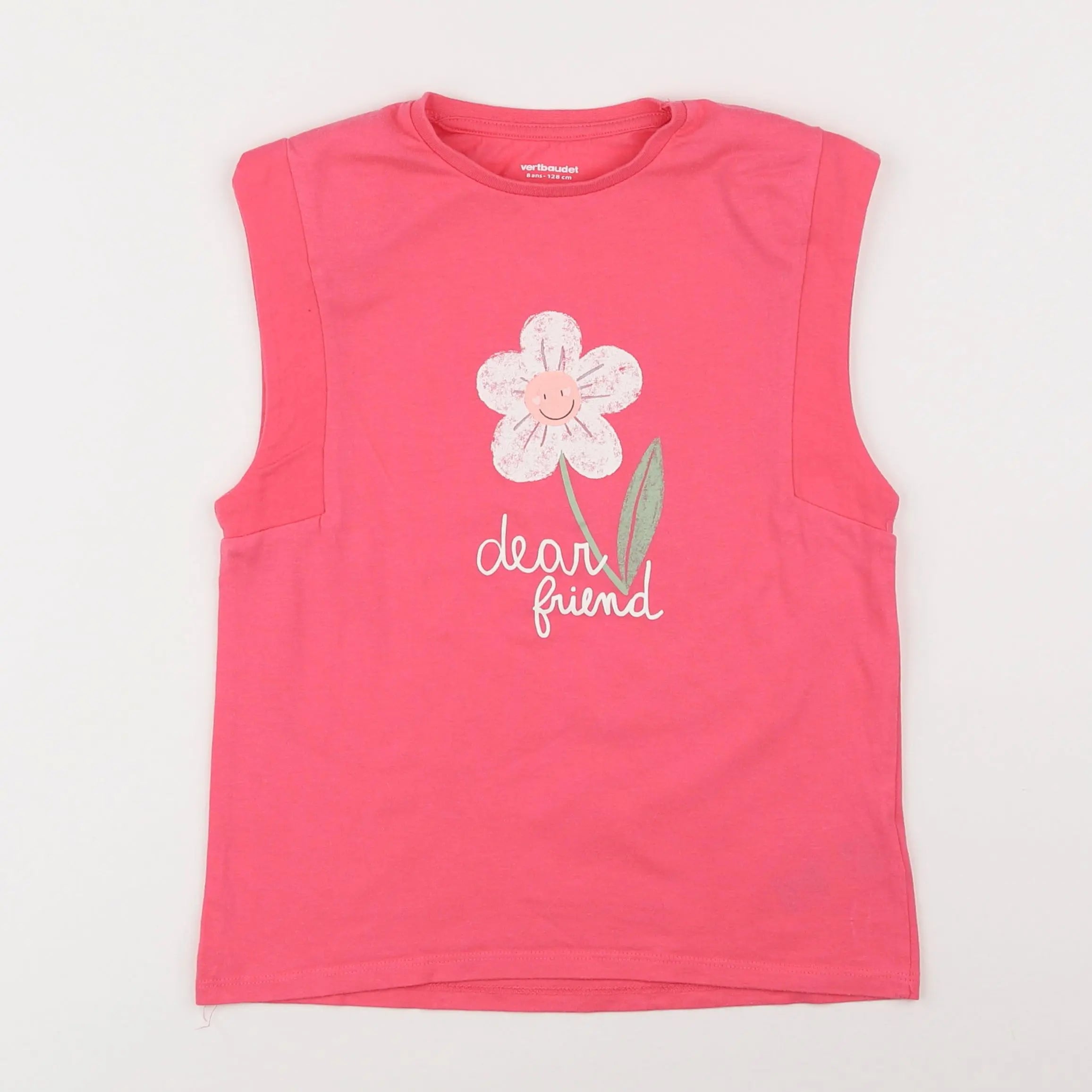 Vertbaudet - tee-shirt rose - 8 ans