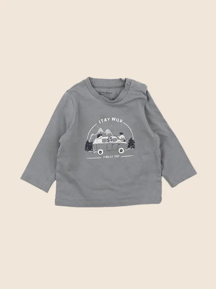 Vertbaudet - tee-shirt gris - 6 mois