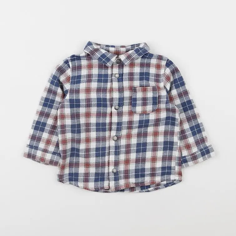 Vertbaudet - chemise bleu - 9 mois