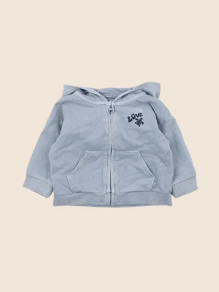 Vertbaudet - sweat bleu - 6 mois