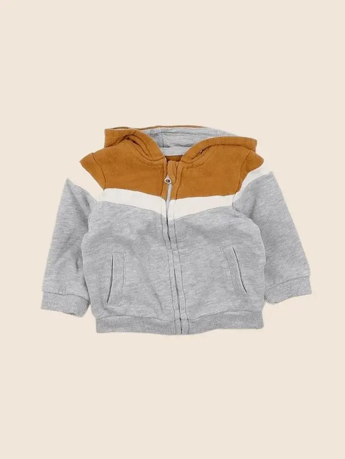 Vertbaudet - sweat gris - 6 mois