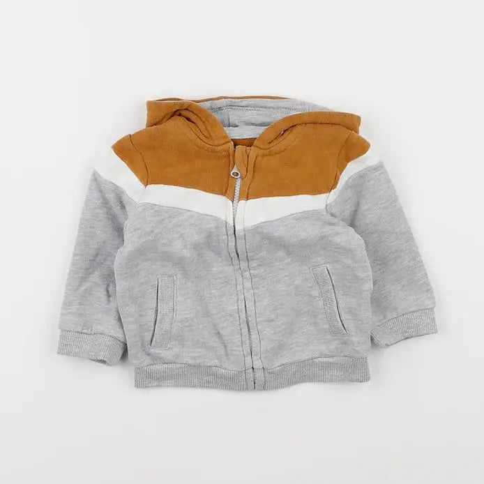 Vertbaudet - sweat gris - 6 mois