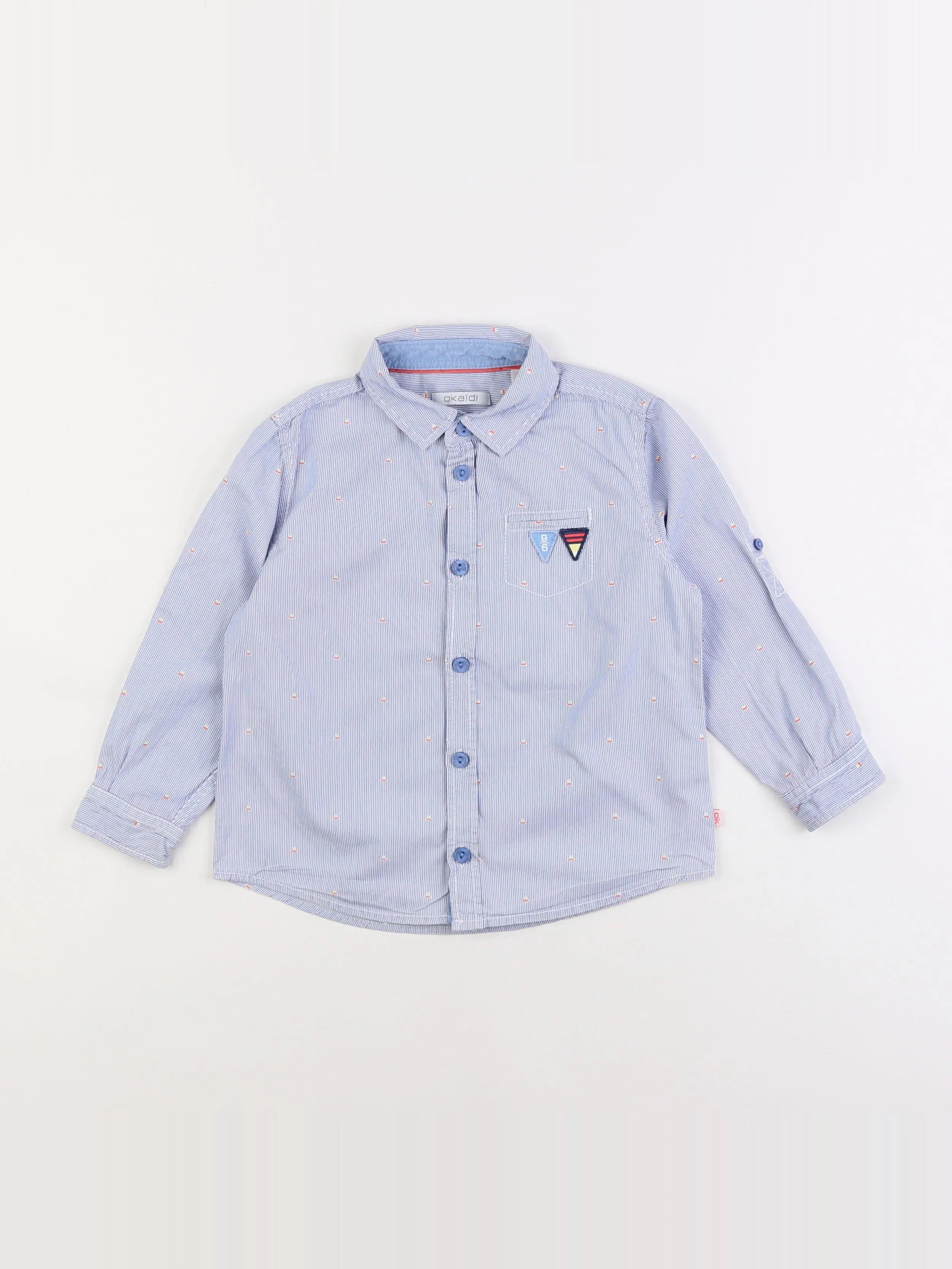 Okaidi - chemise bleu - 3 ans