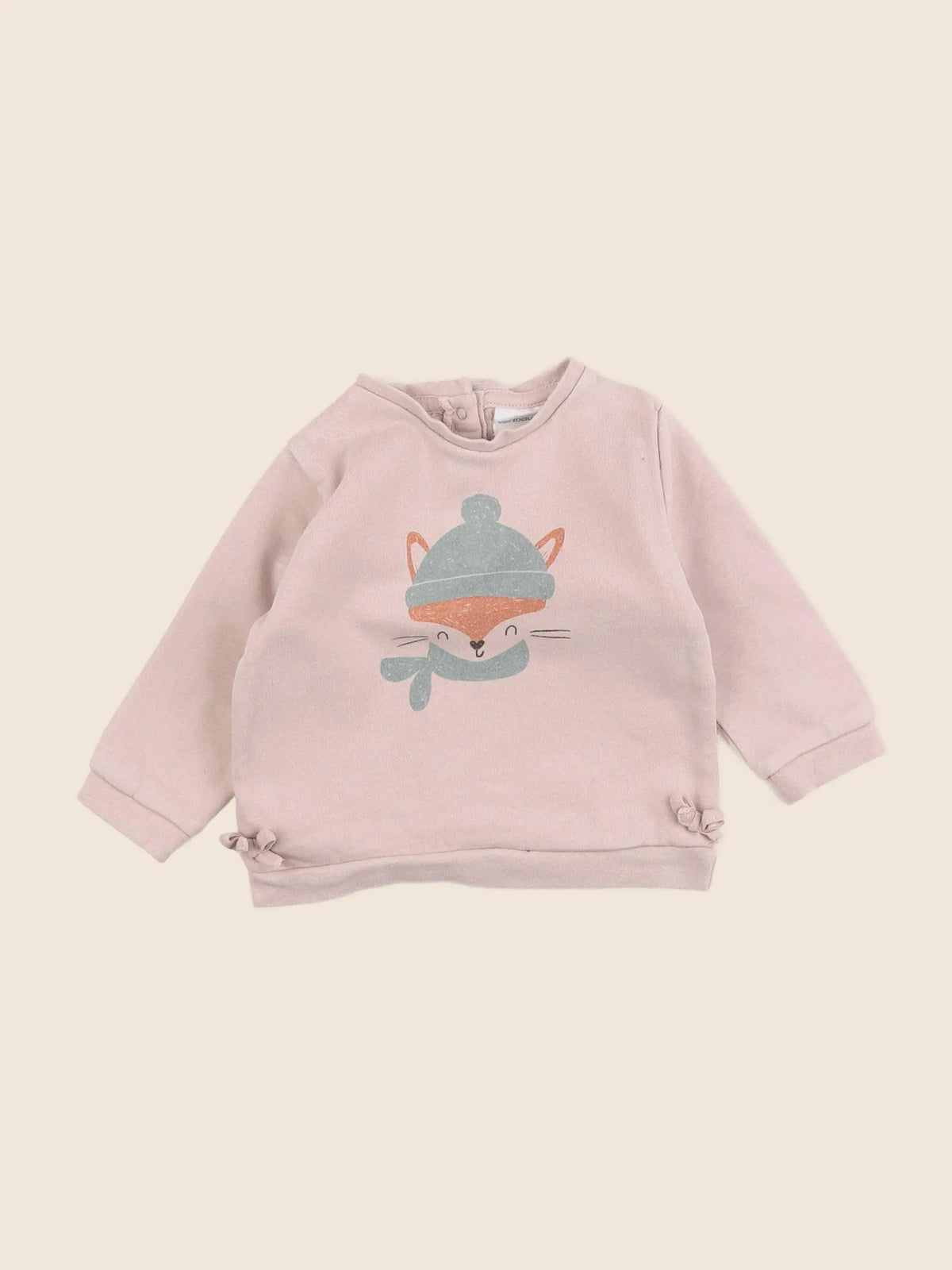 Vertbaudet - sweat rose - 12 mois