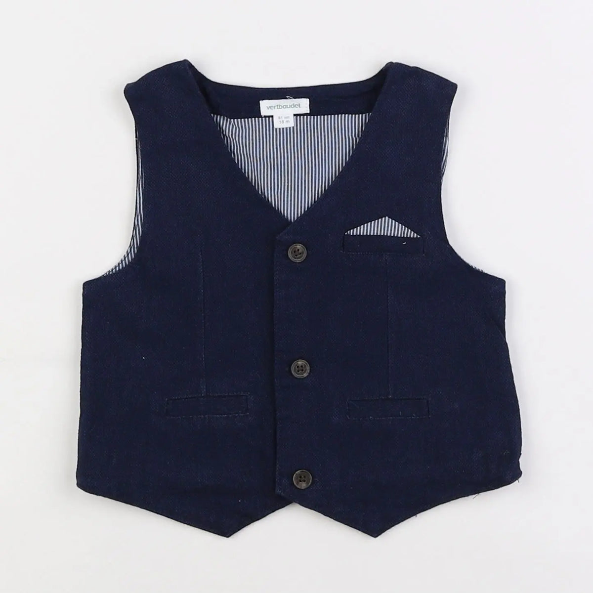Vertbaudet - gilet bleu - 18 mois
