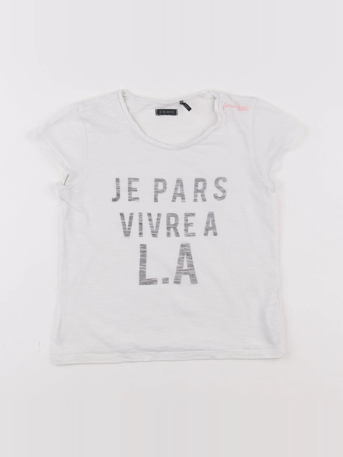 IKKS - tee-shirt blanc - 6 ans