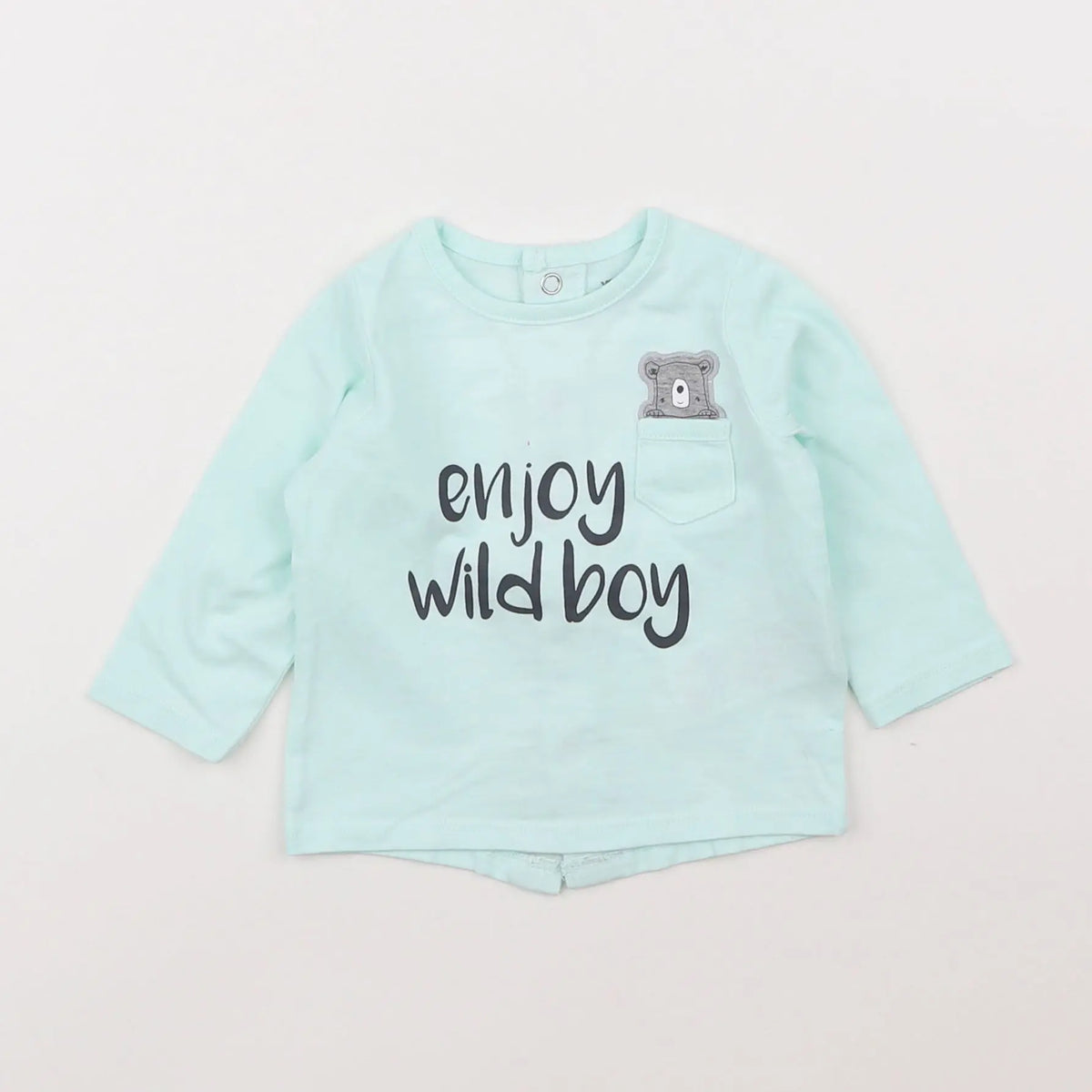 Vertbaudet - tee-shirt bleu - 3 mois