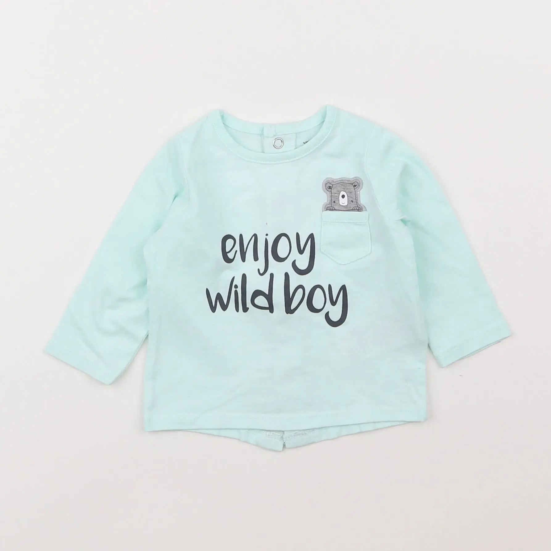 Vertbaudet - tee-shirt bleu - 3 mois