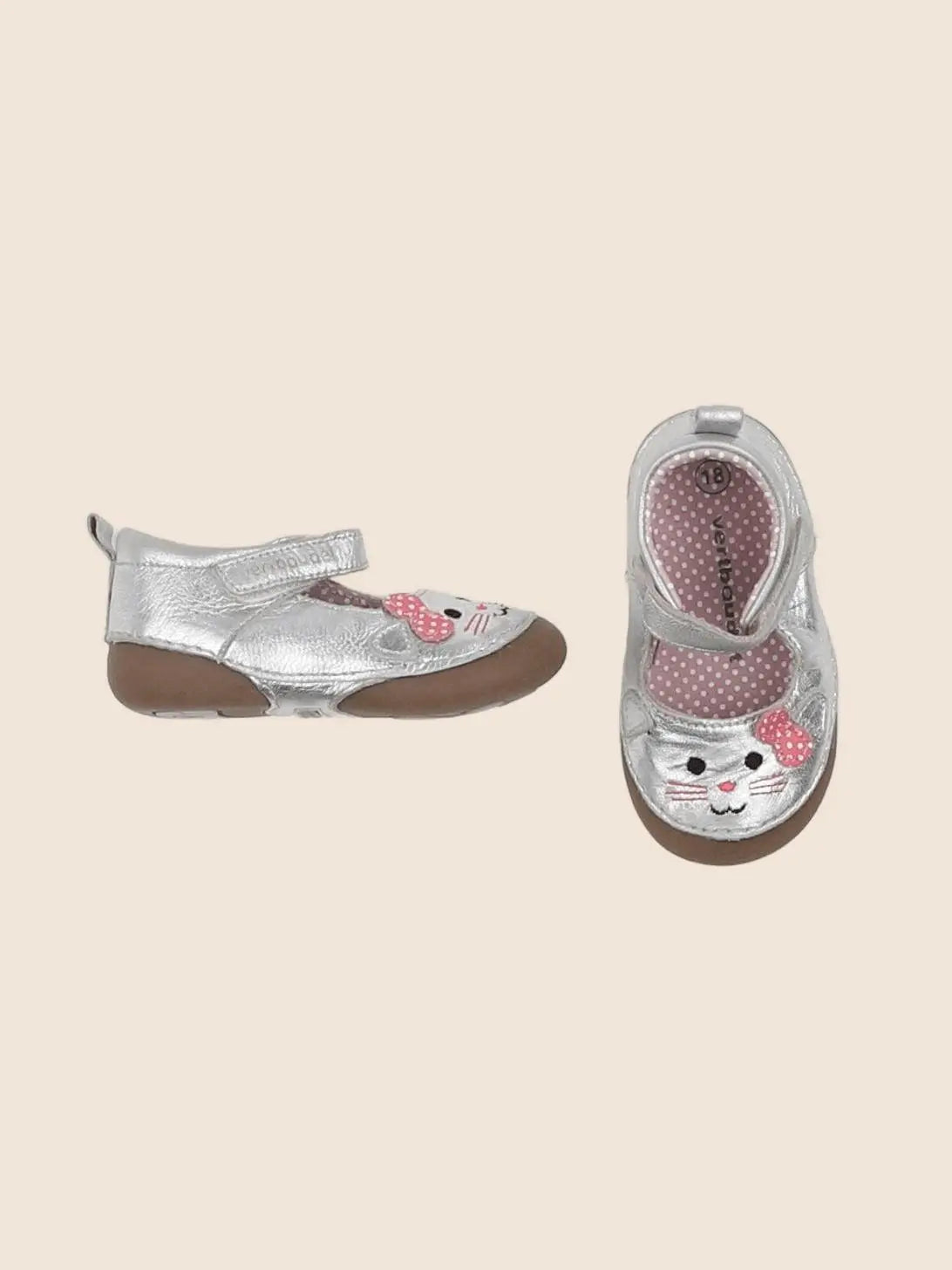 Vertbaudet - chaussons argent - pointure 18