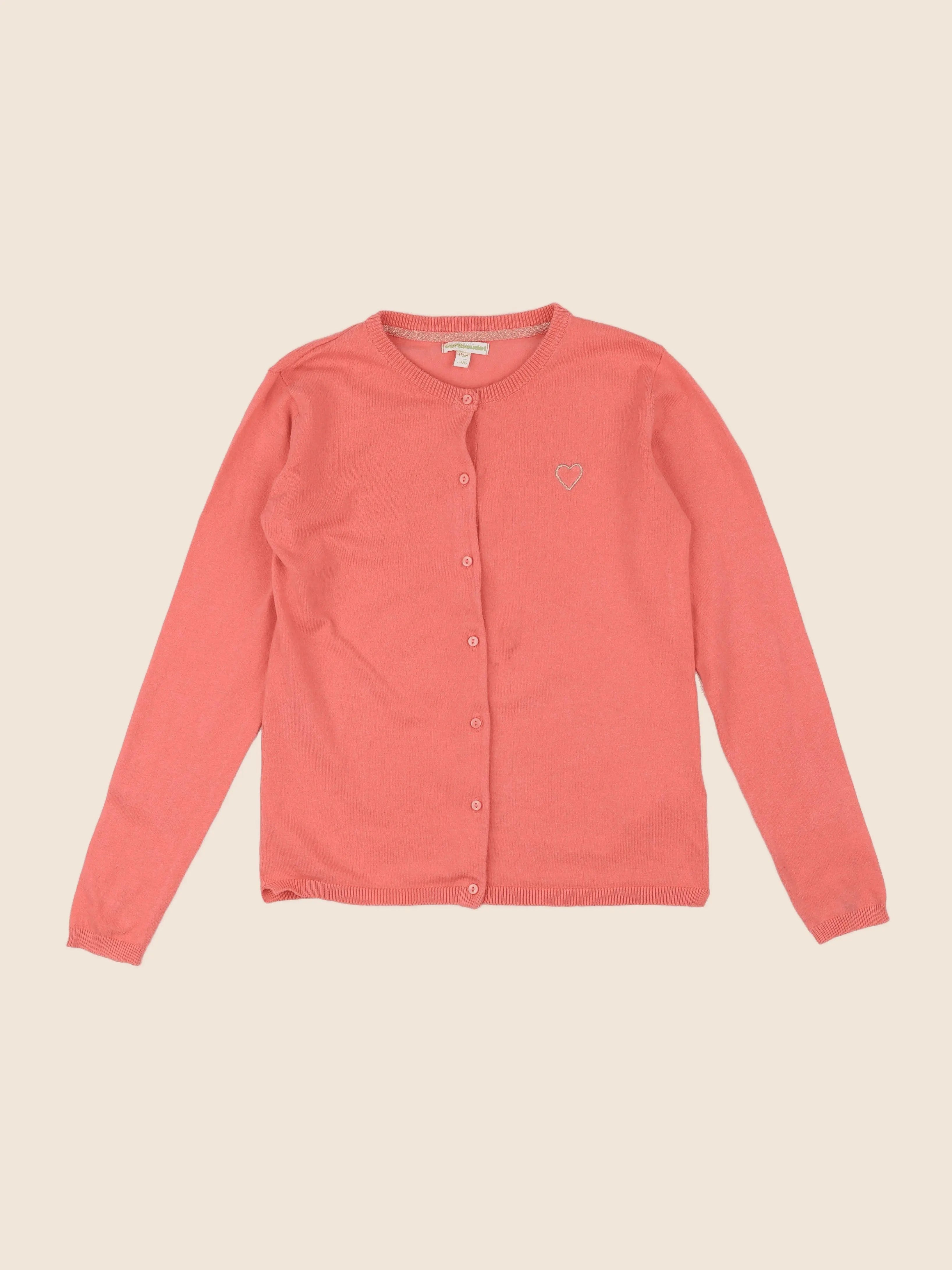 Vertbaudet - gilet rose - 12 ans
