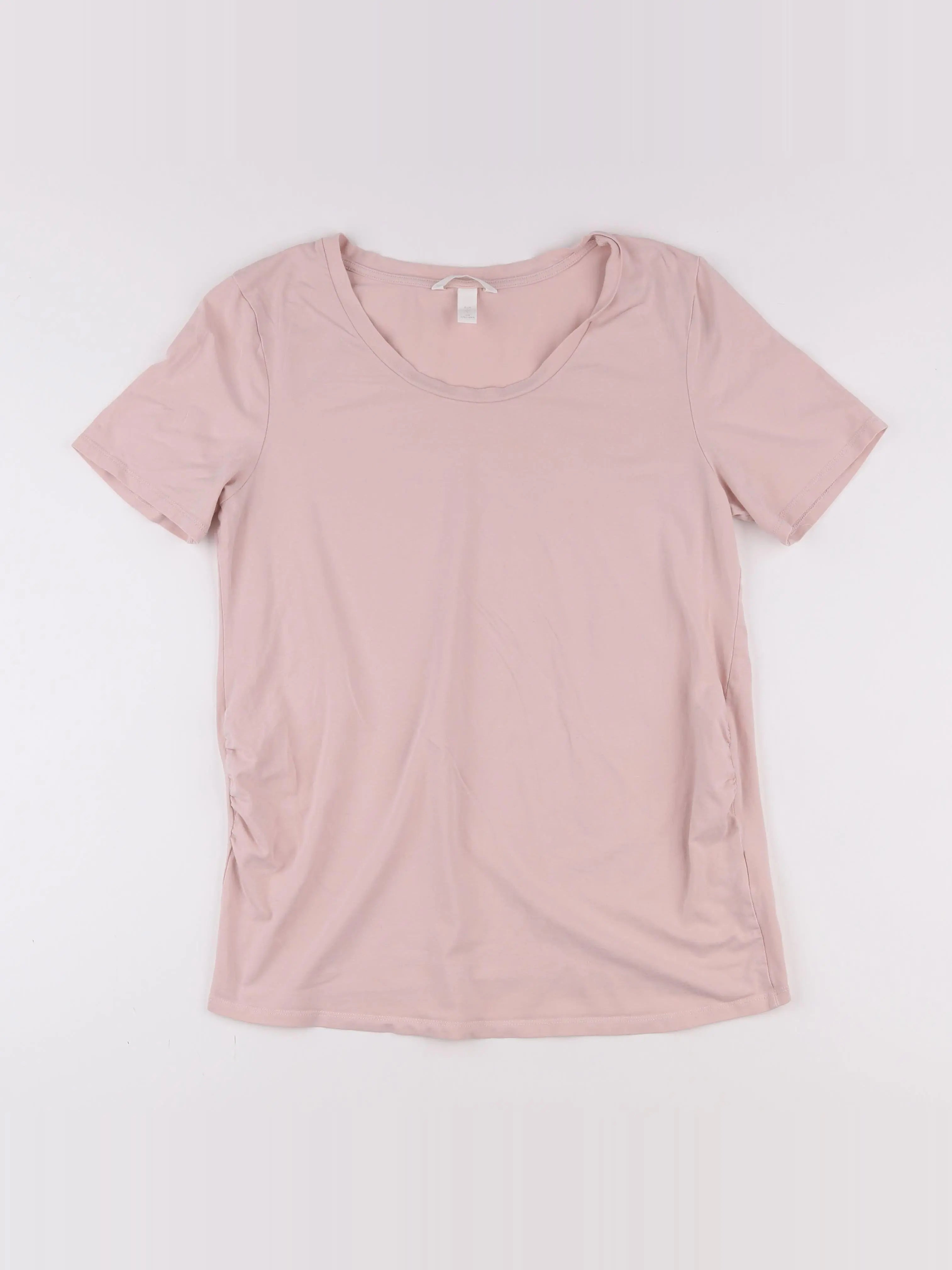 H&M - tee-shirt grossesse rose - 44 à 46