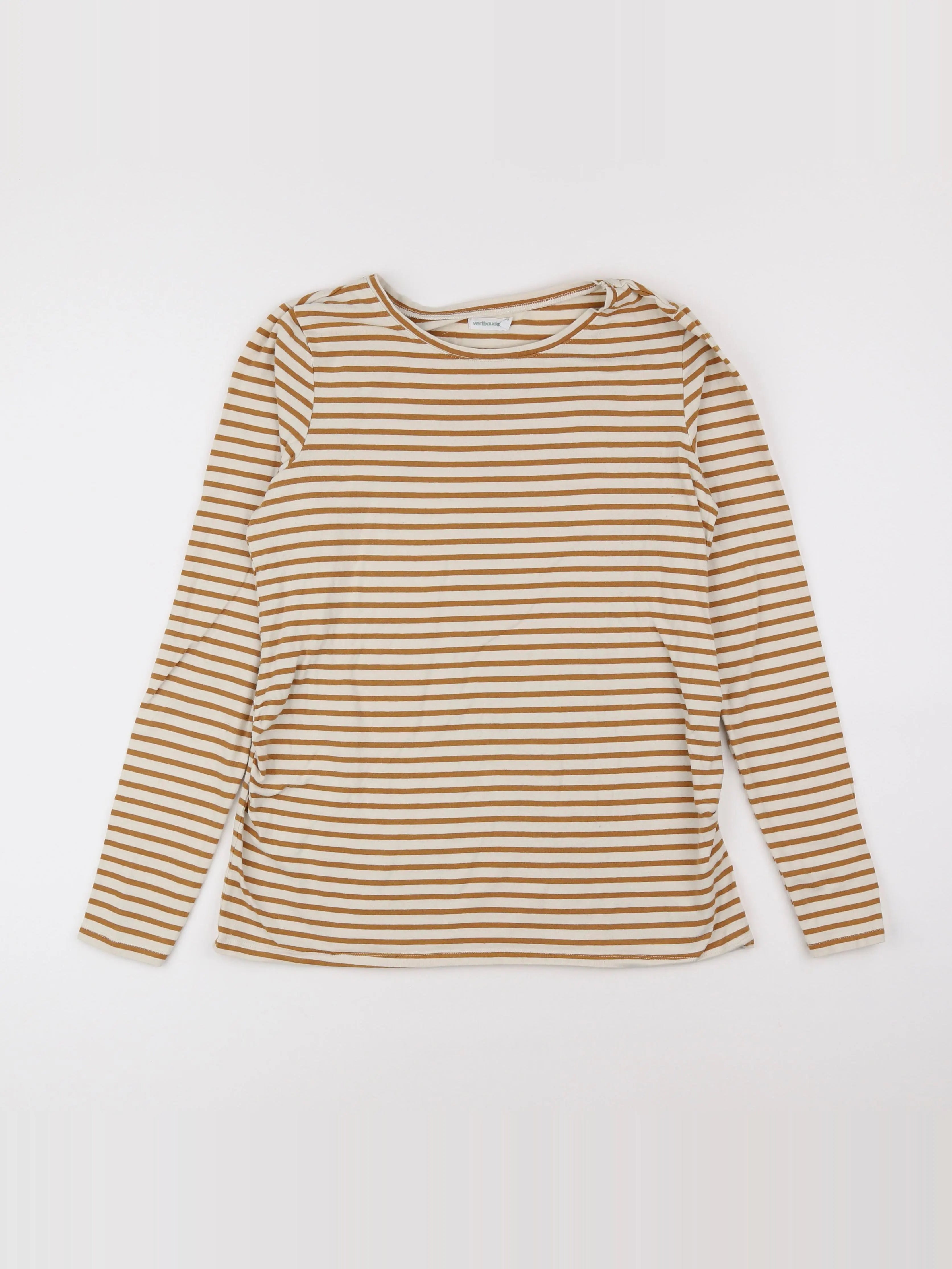 Vertbaudet - tee-shirt grossesse beige, marron - 42 à 44