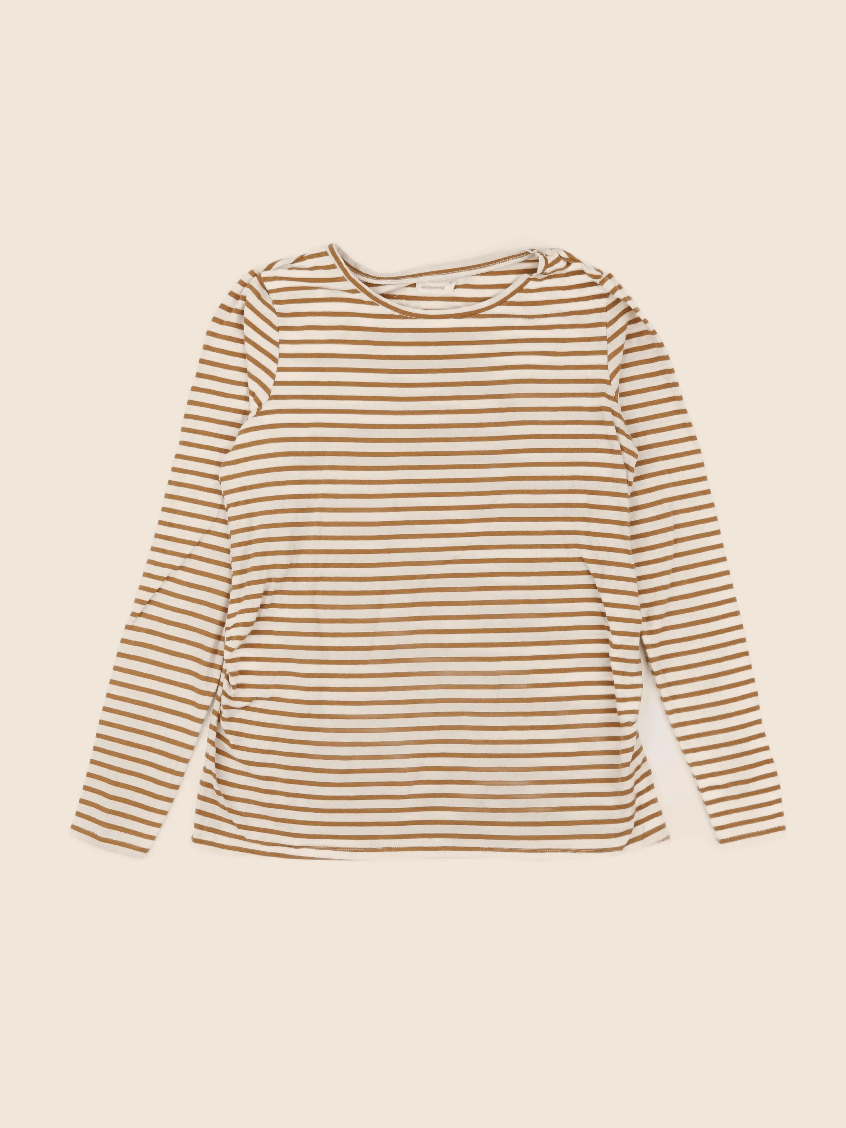 Vertbaudet - tee-shirt grossesse beige, marron - 42 à 44