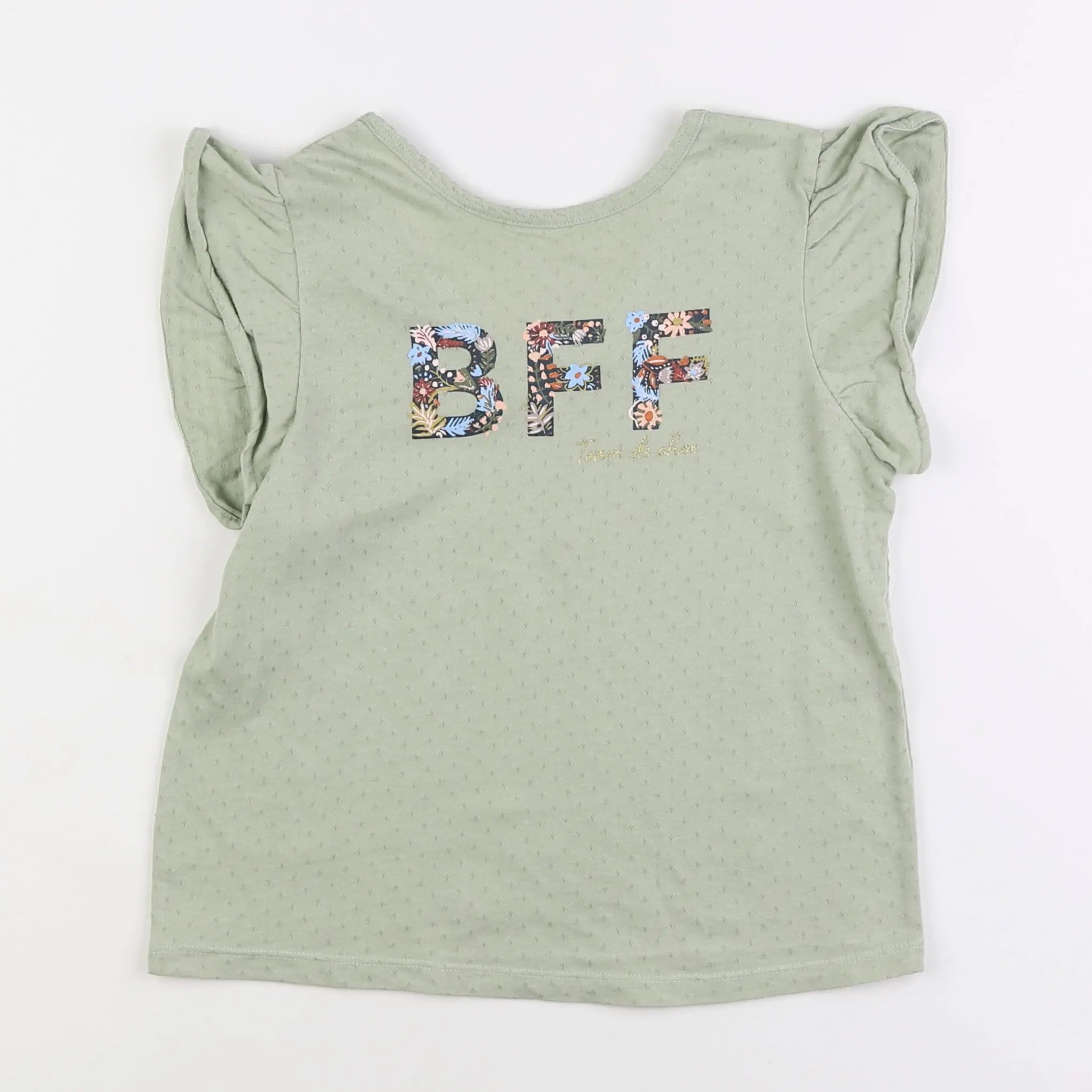 Vertbaudet - tee-shirt vert - 8 ans