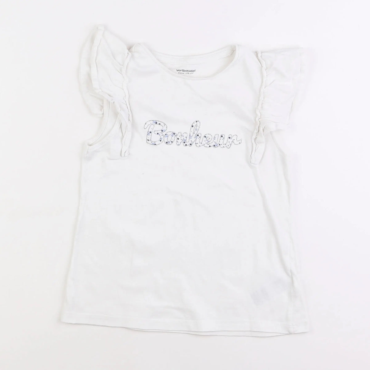 Vertbaudet - tee-shirt blanc - 8 ans