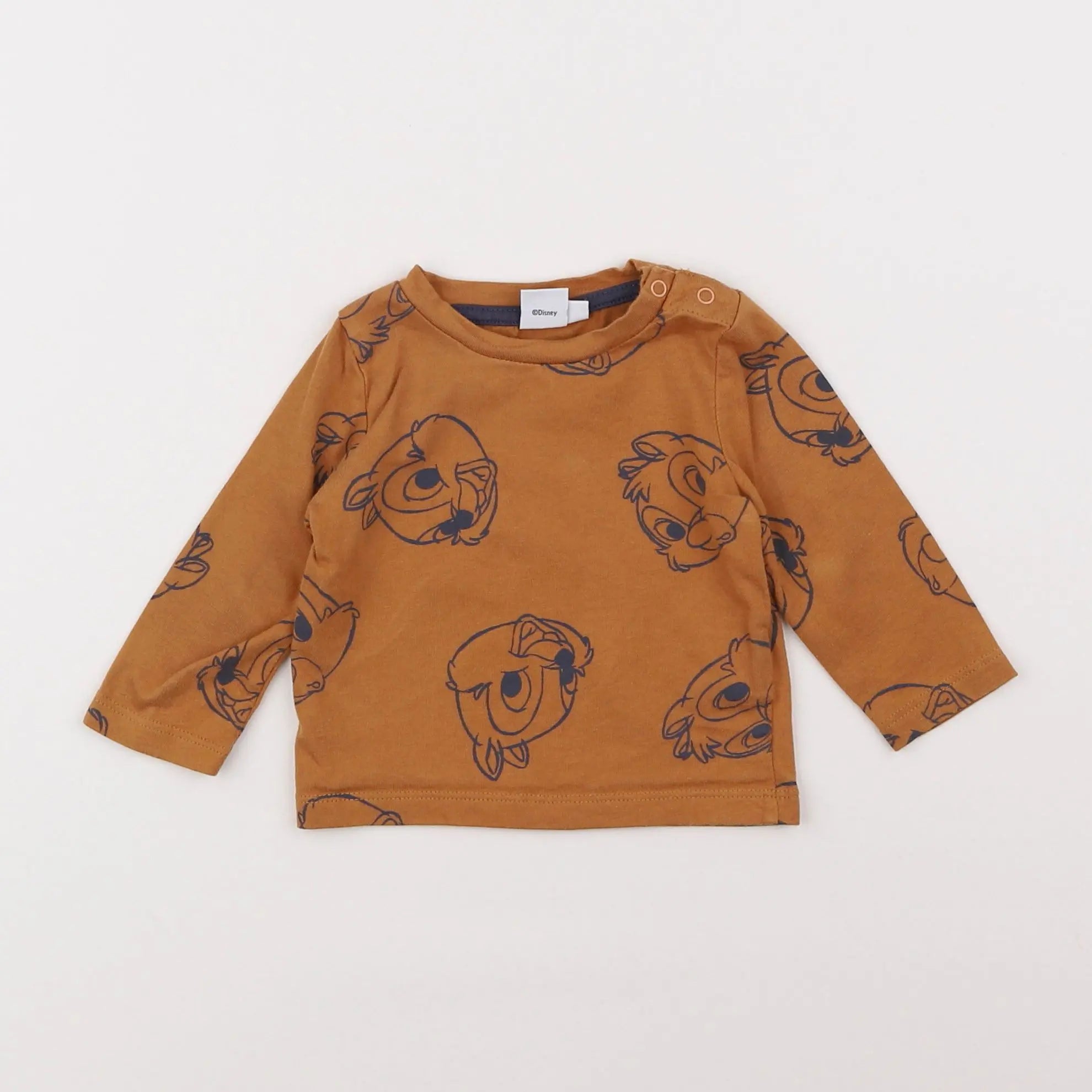 Vertbaudet - tee-shirt marron - 3 mois