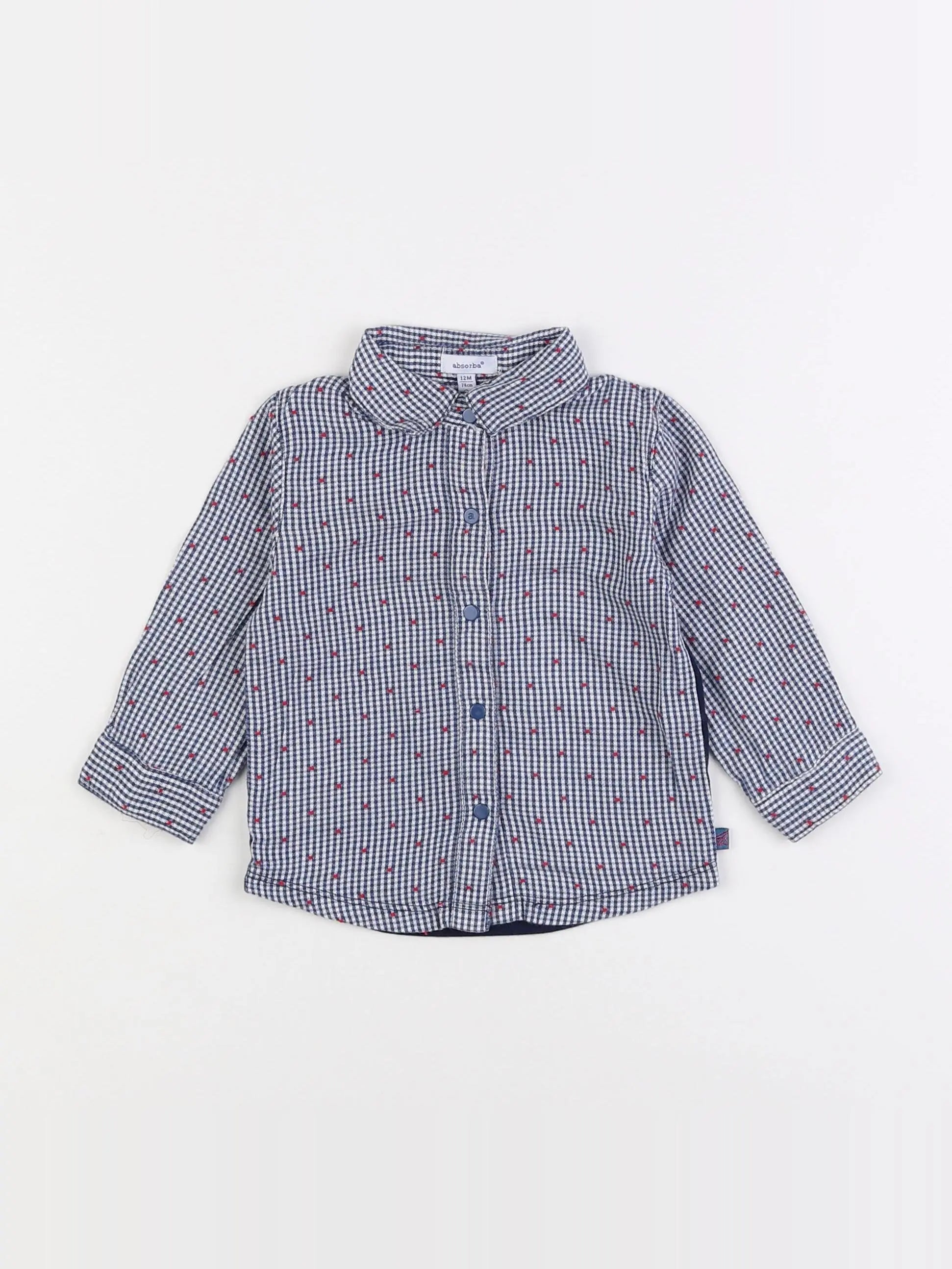 Absorba - chemise bleu - 12 mois