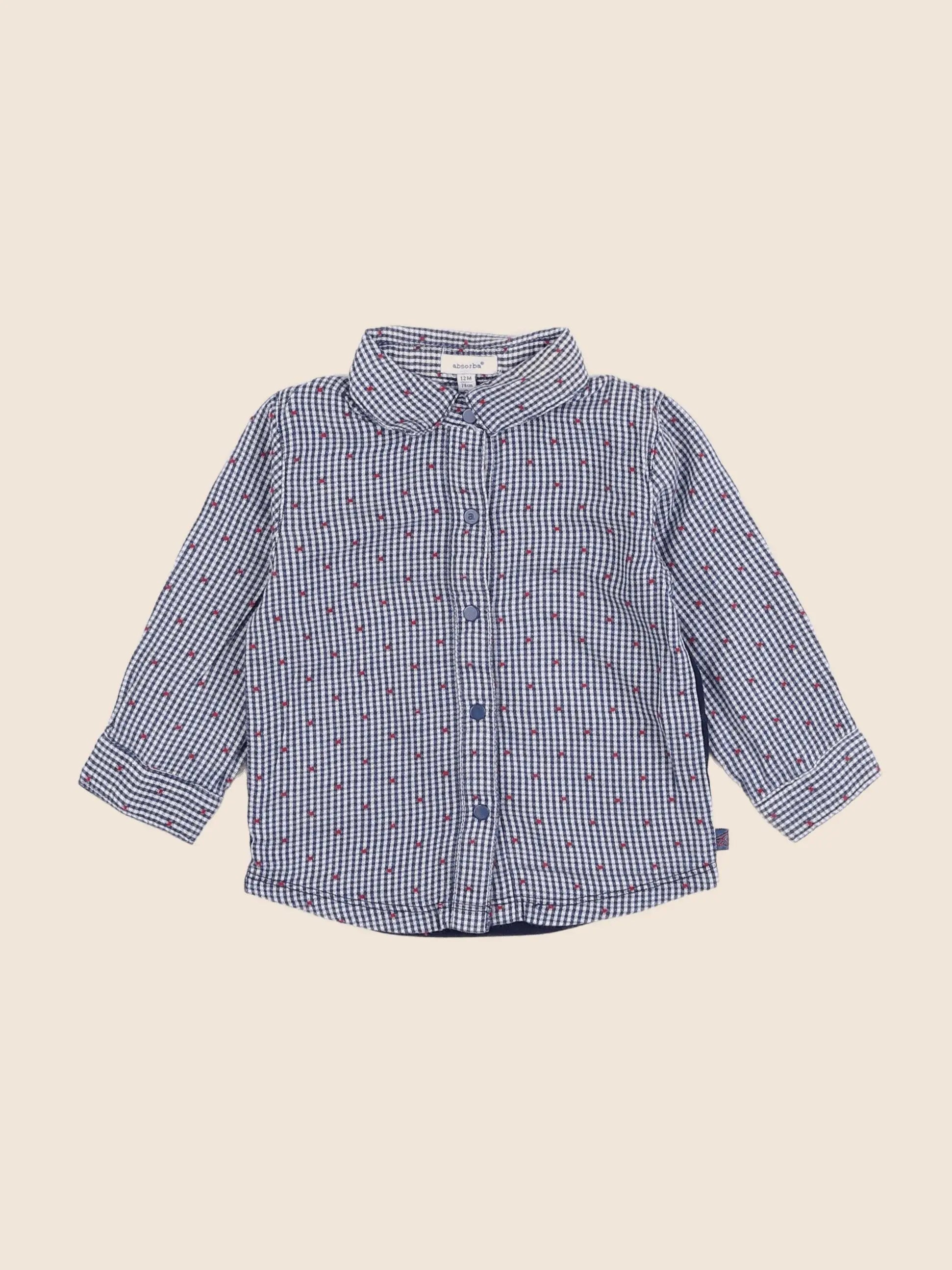 Absorba - chemise bleu - 12 mois
