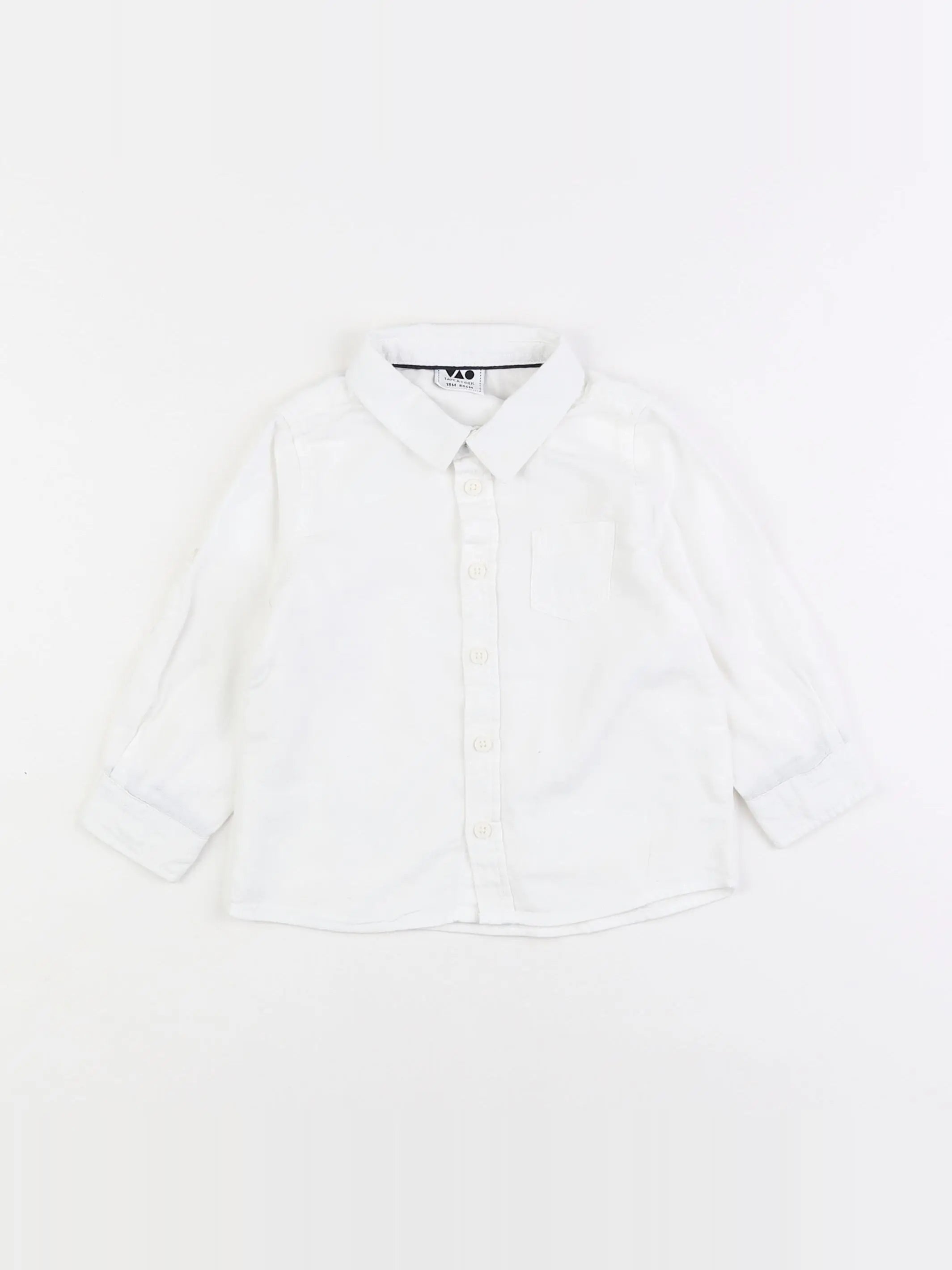 Tape à l'oeil - chemise blanc - 18 mois